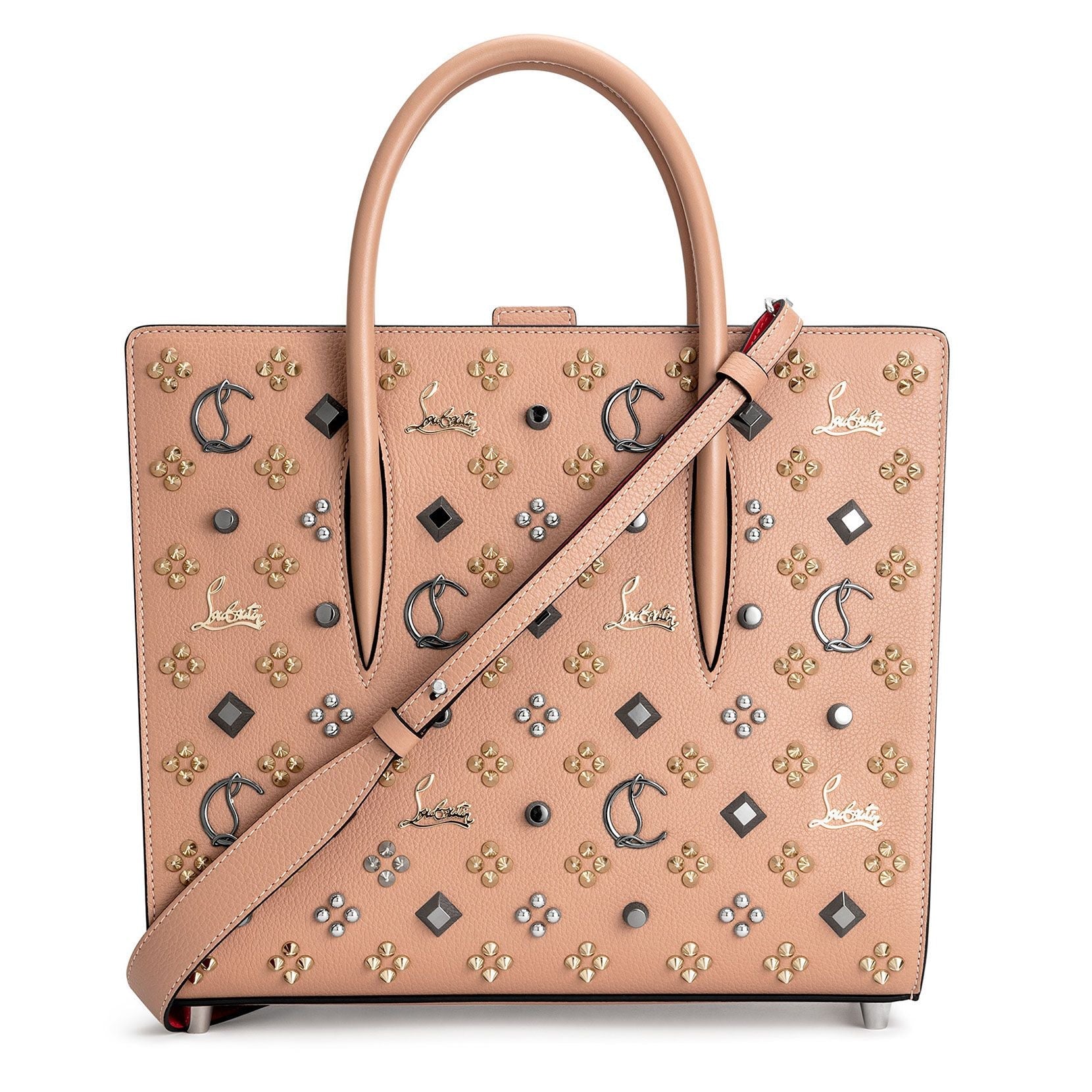 Paloma medium beige loubinthesky bag
