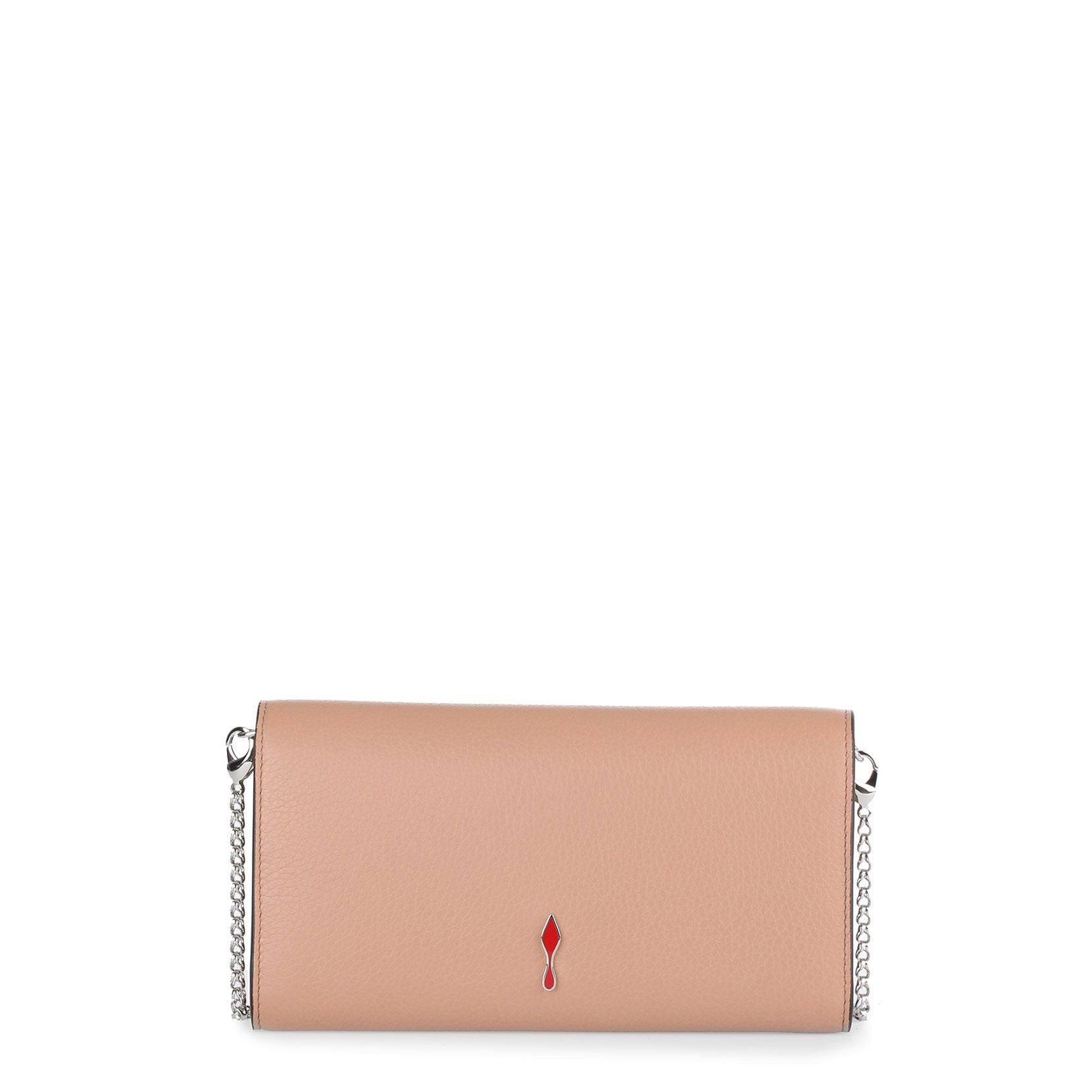 Boudoir beige leather chain wallet