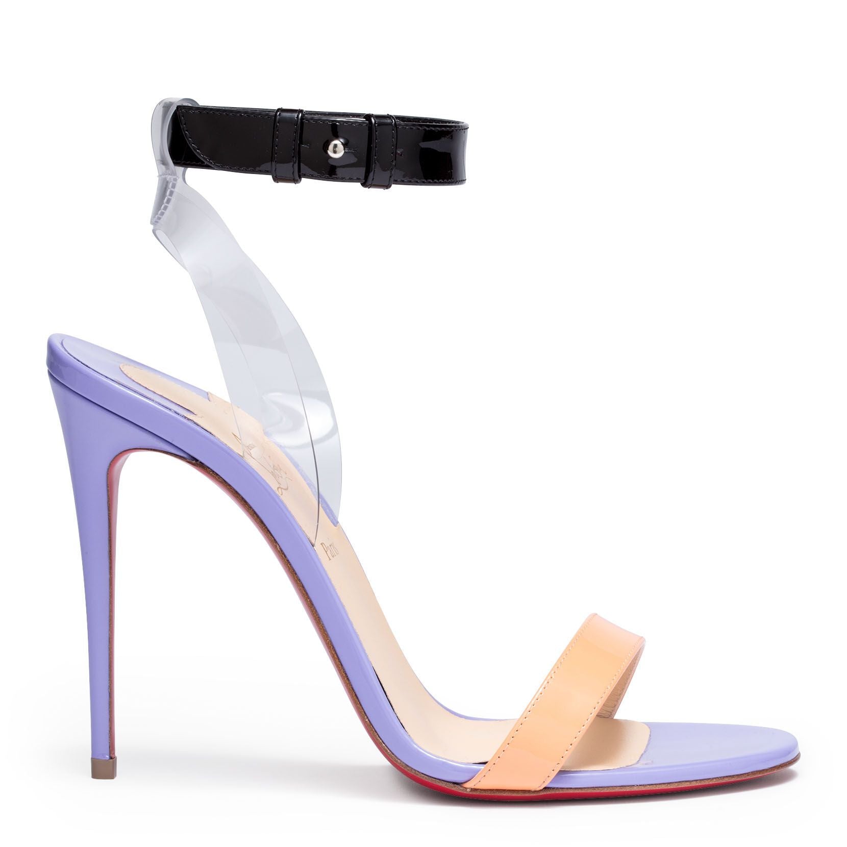 Jonatina 100 multi-tone patent leather sandals