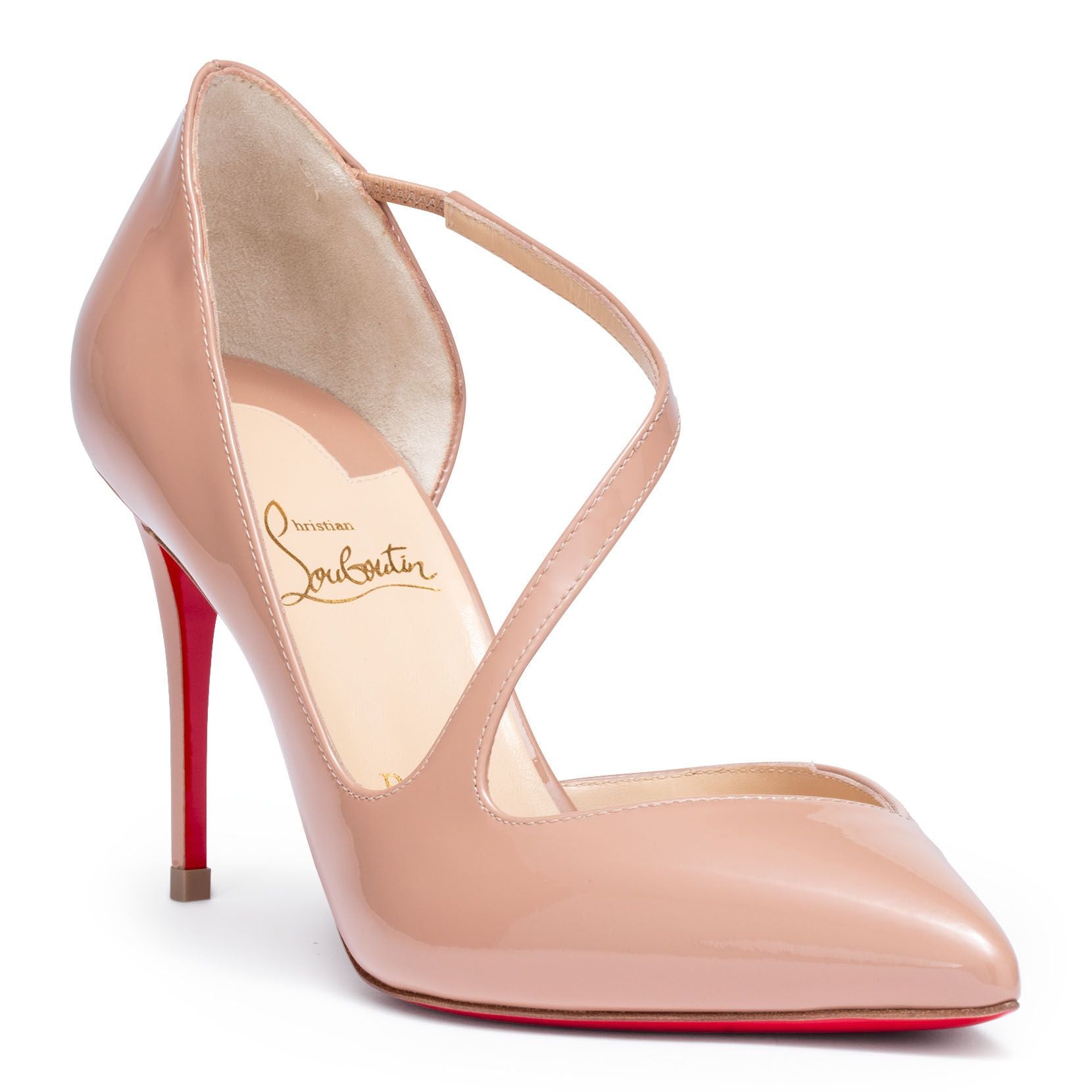 Jumping beige 85 patent leather pumps