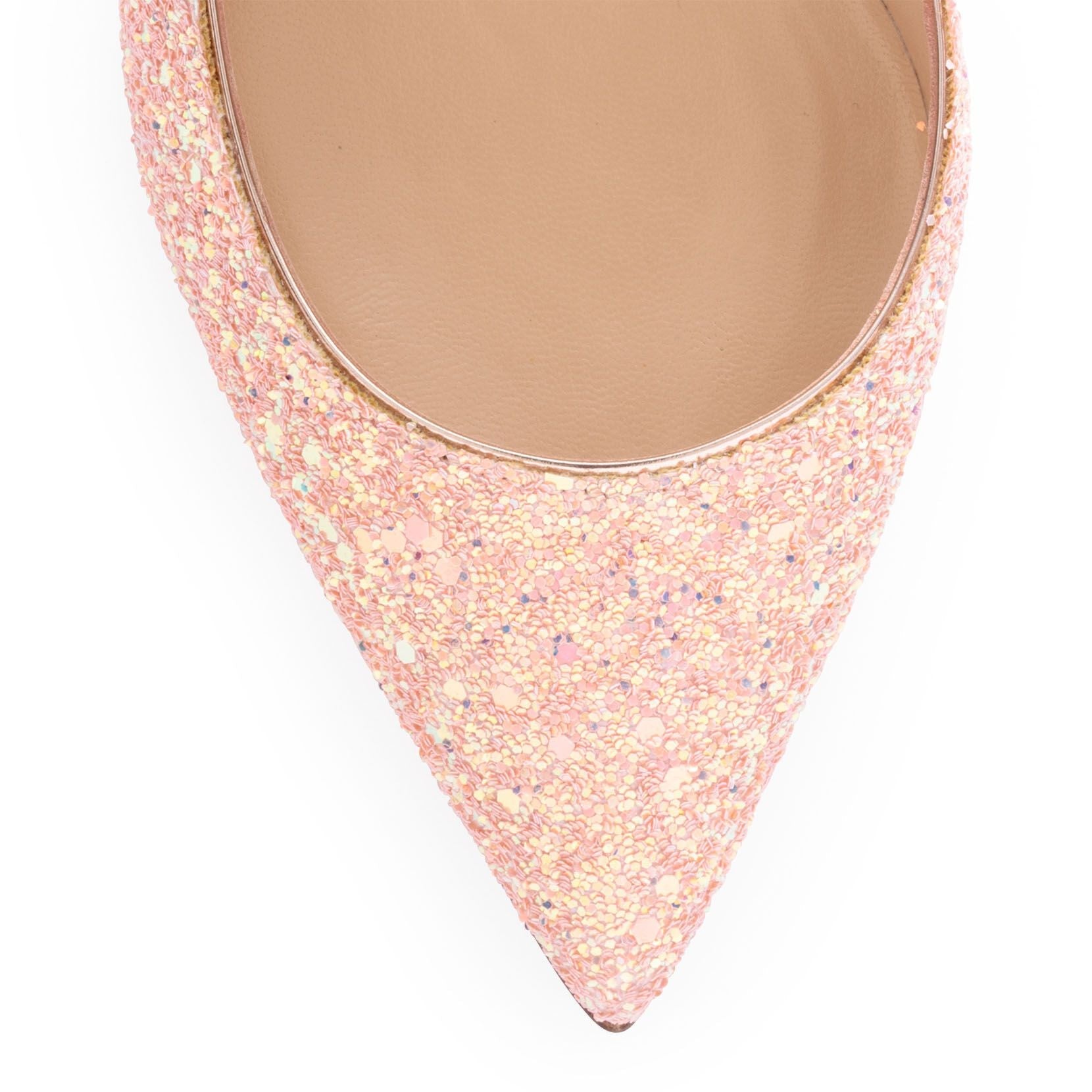 Pigalle Follies 85 pink glitter pumps