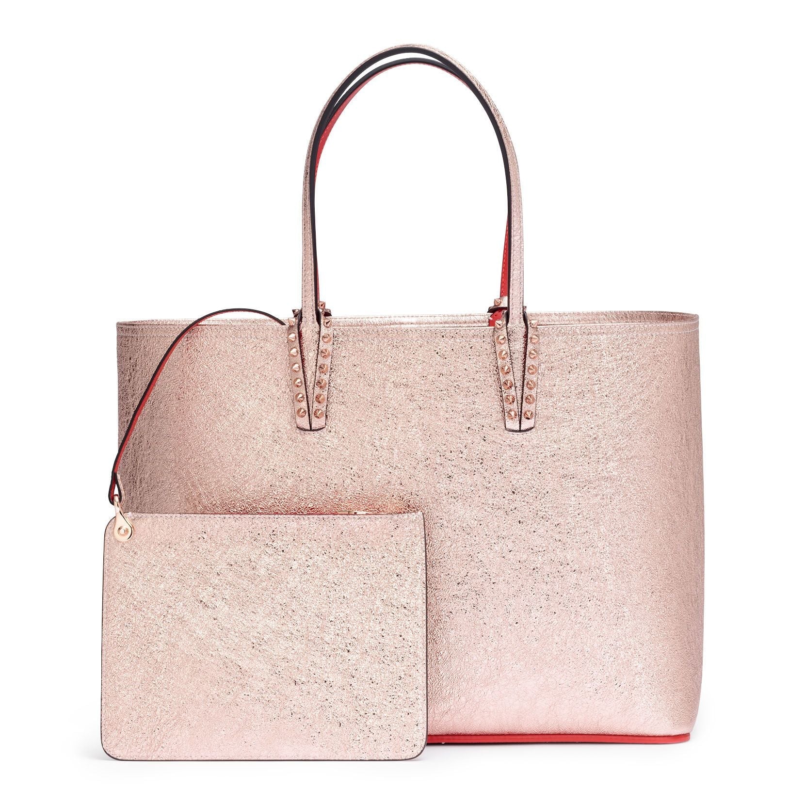 Cabata vintage rose gold leather tote