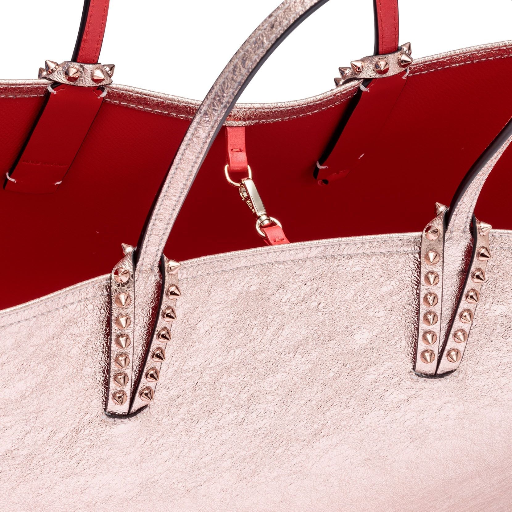 Cabata vintage rose gold leather tote