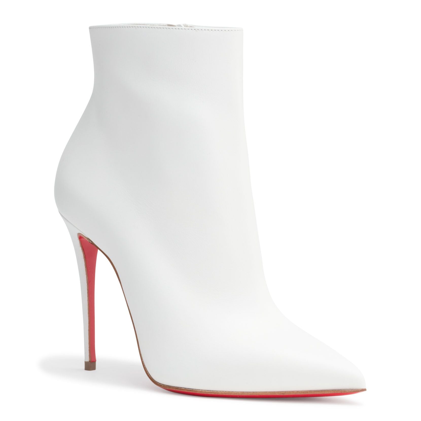 So Kate 100 White Leather Booties
