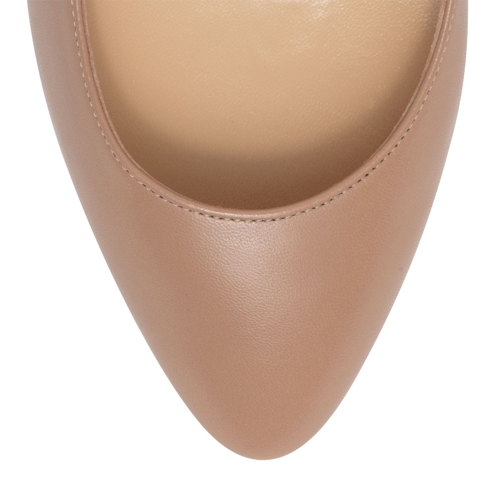 Eloise 85 Beige Leather Pumps