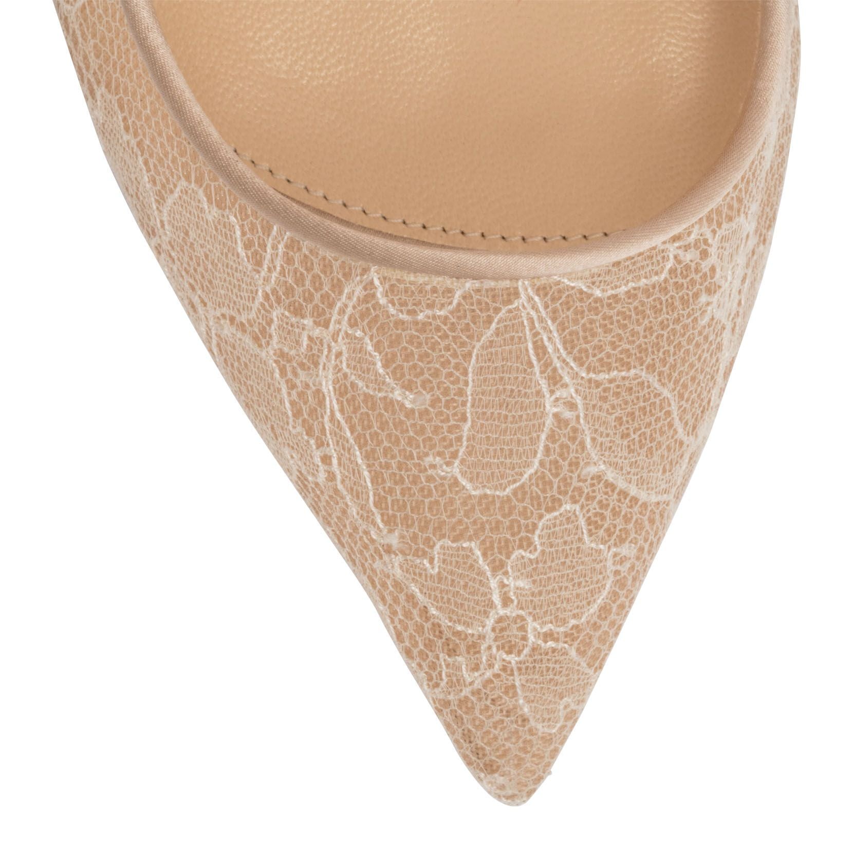 Hot Jeanbi 100 beige lace pumps