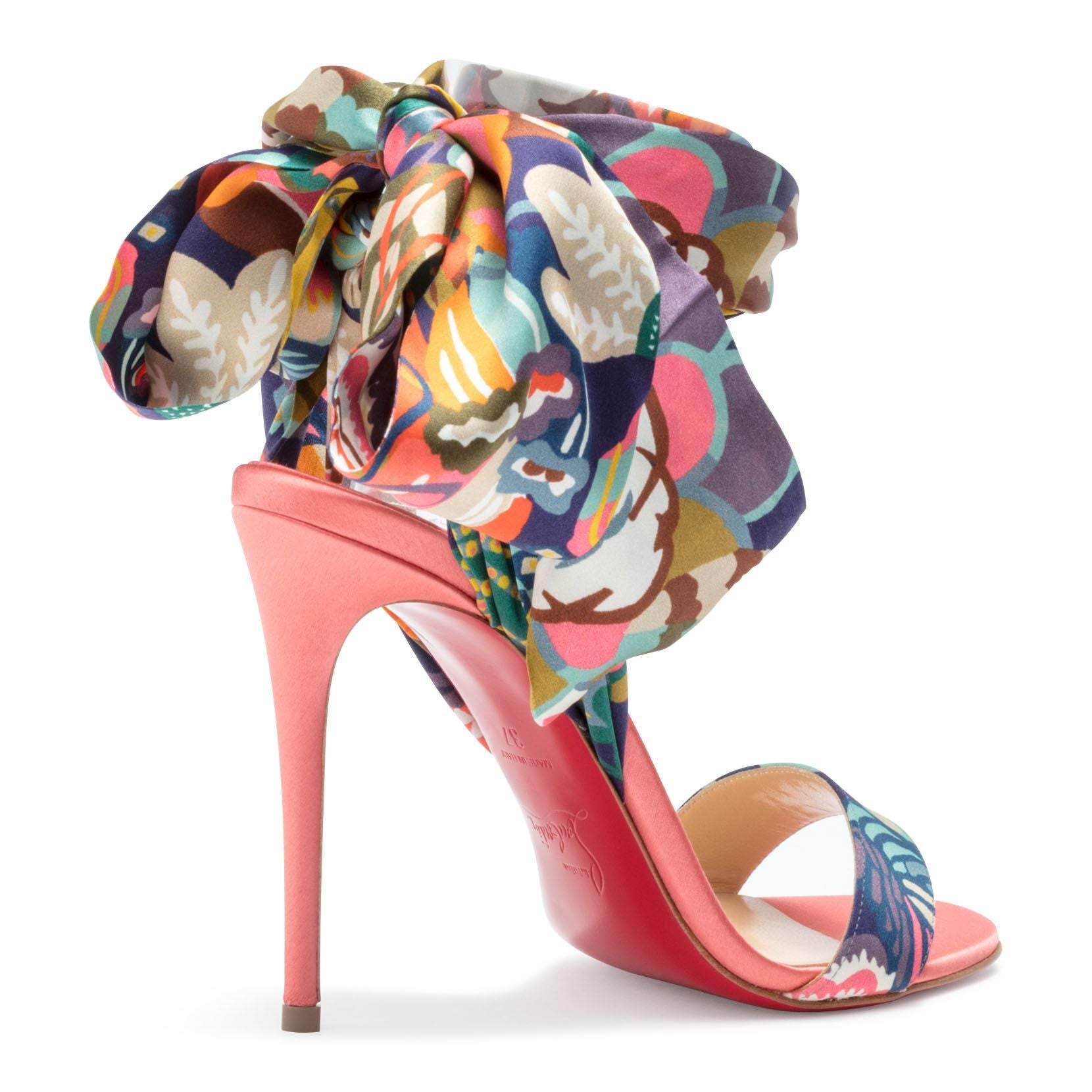 Sandale Du Desert 100 Multicolor Satin Sandals