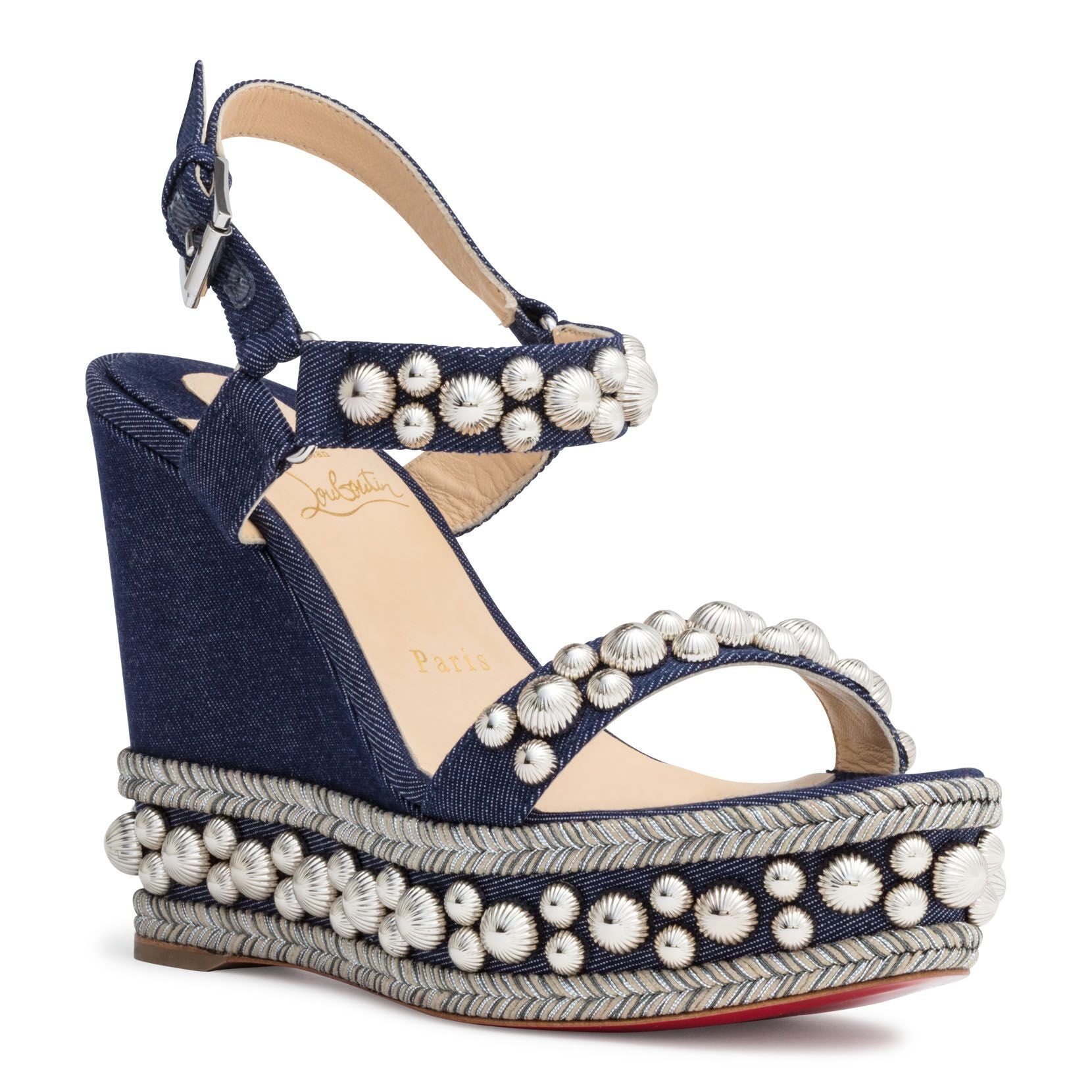 Rondaclou 120 Blue Denim Wedge Sandals