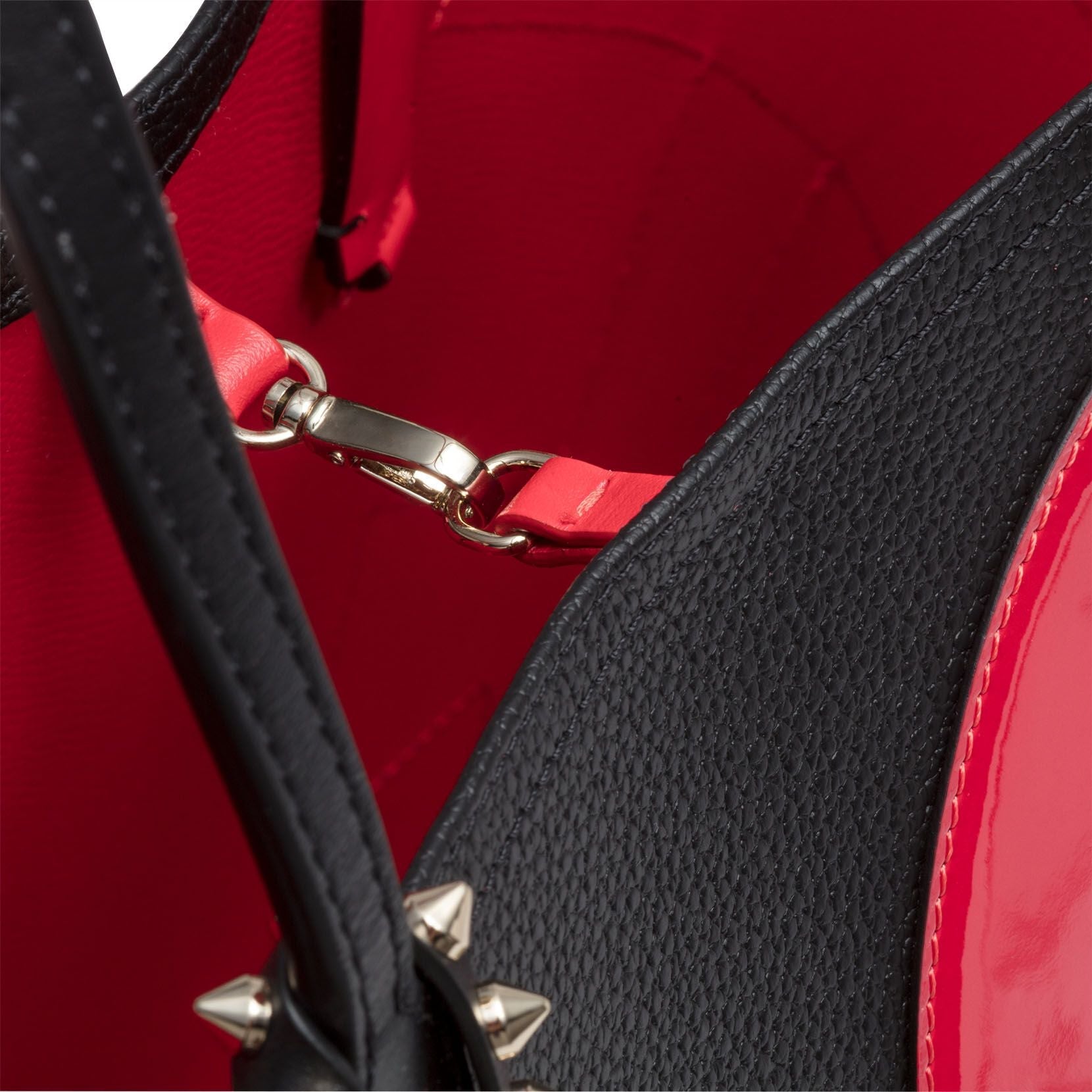 Cabata love patent black tote bag
