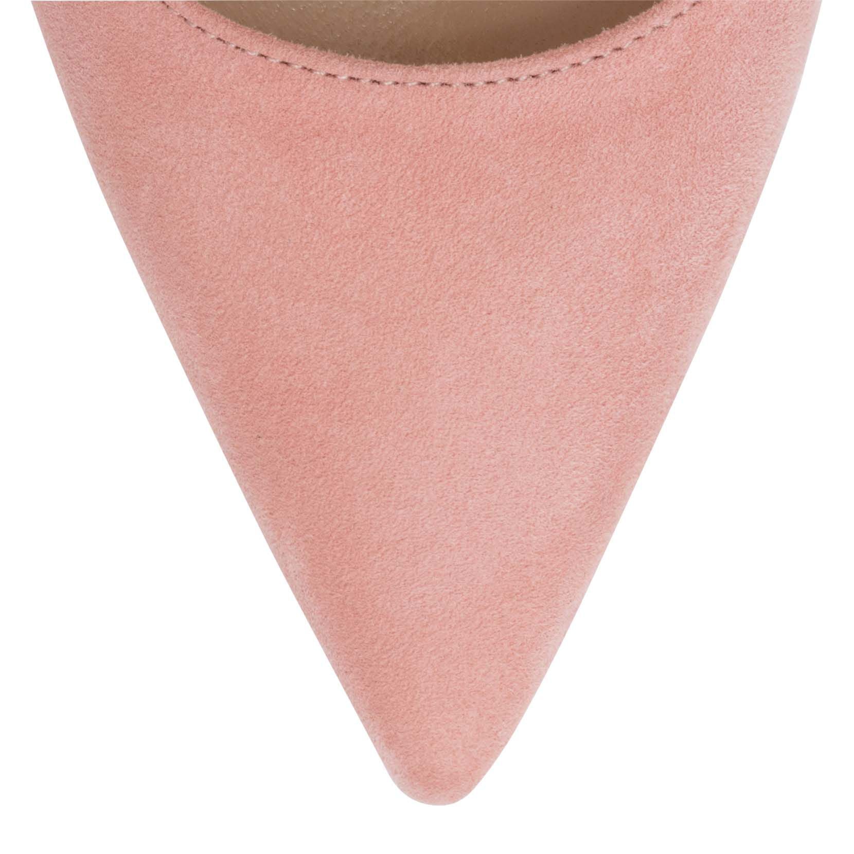 Decollete 100 dusty pink suede pumps