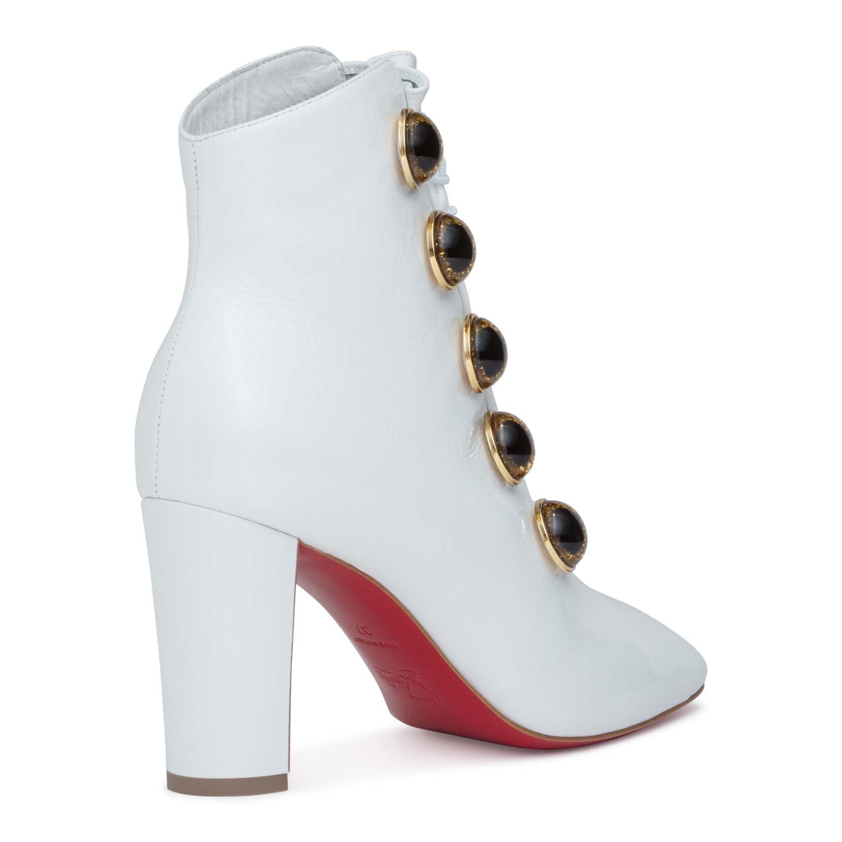 Lady See 85 white patent boots