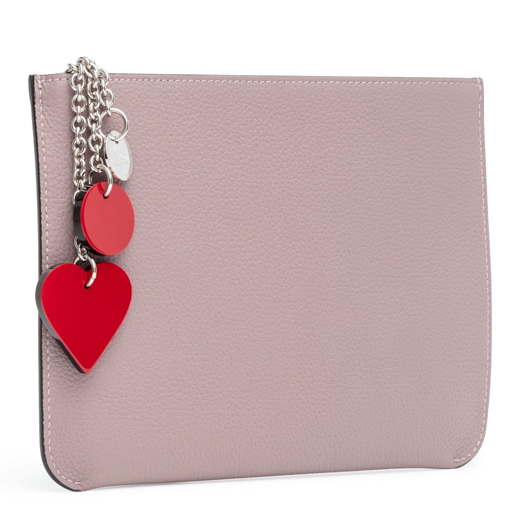 Loubicute pale pink pouch