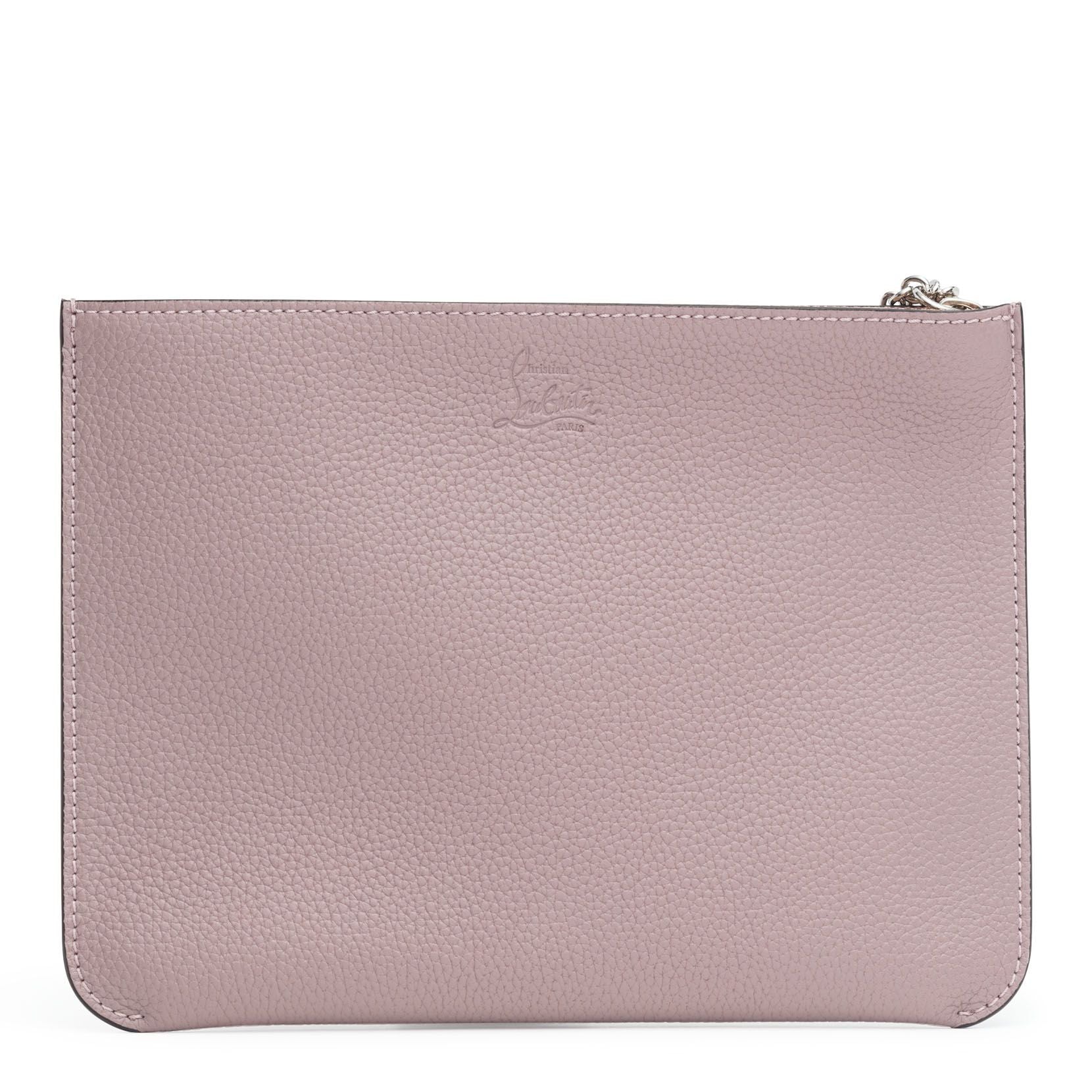 Loubicute pale pink pouch