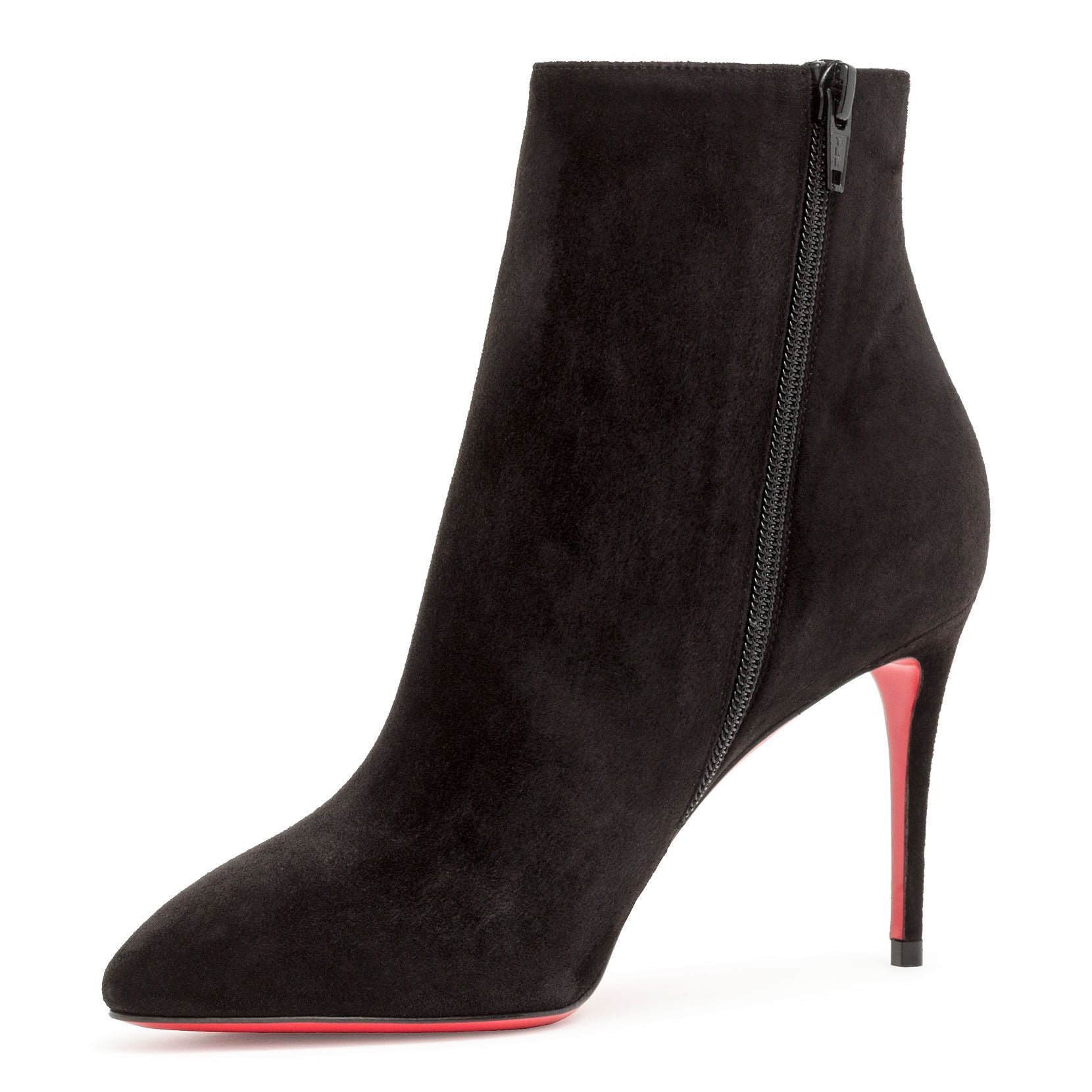 Eloise 85 black suede bootie
