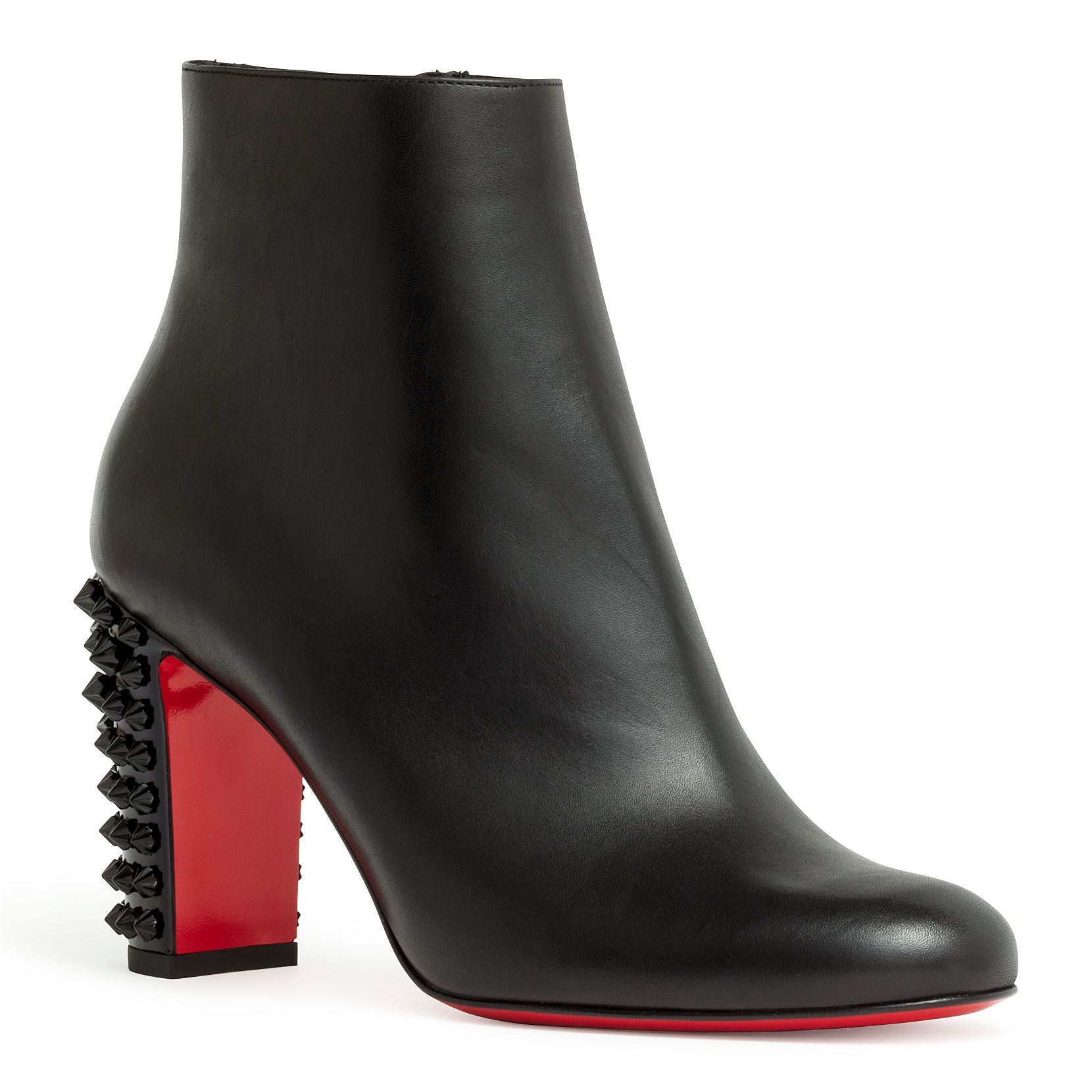 Suzi Folk 85 black leather booties