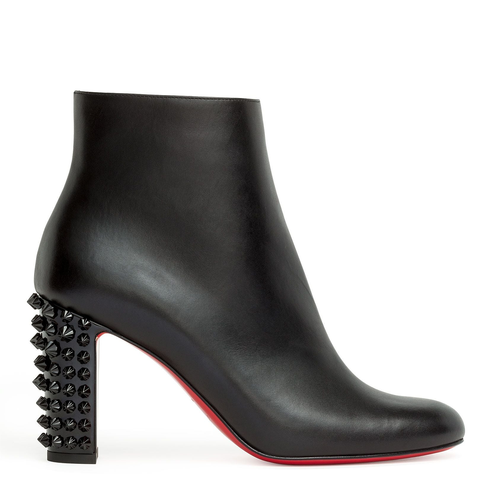 Suzi Folk 85 black leather booties