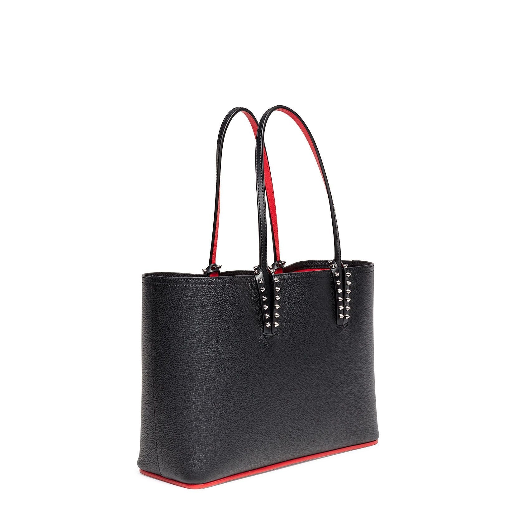 Cabata small black leather tote