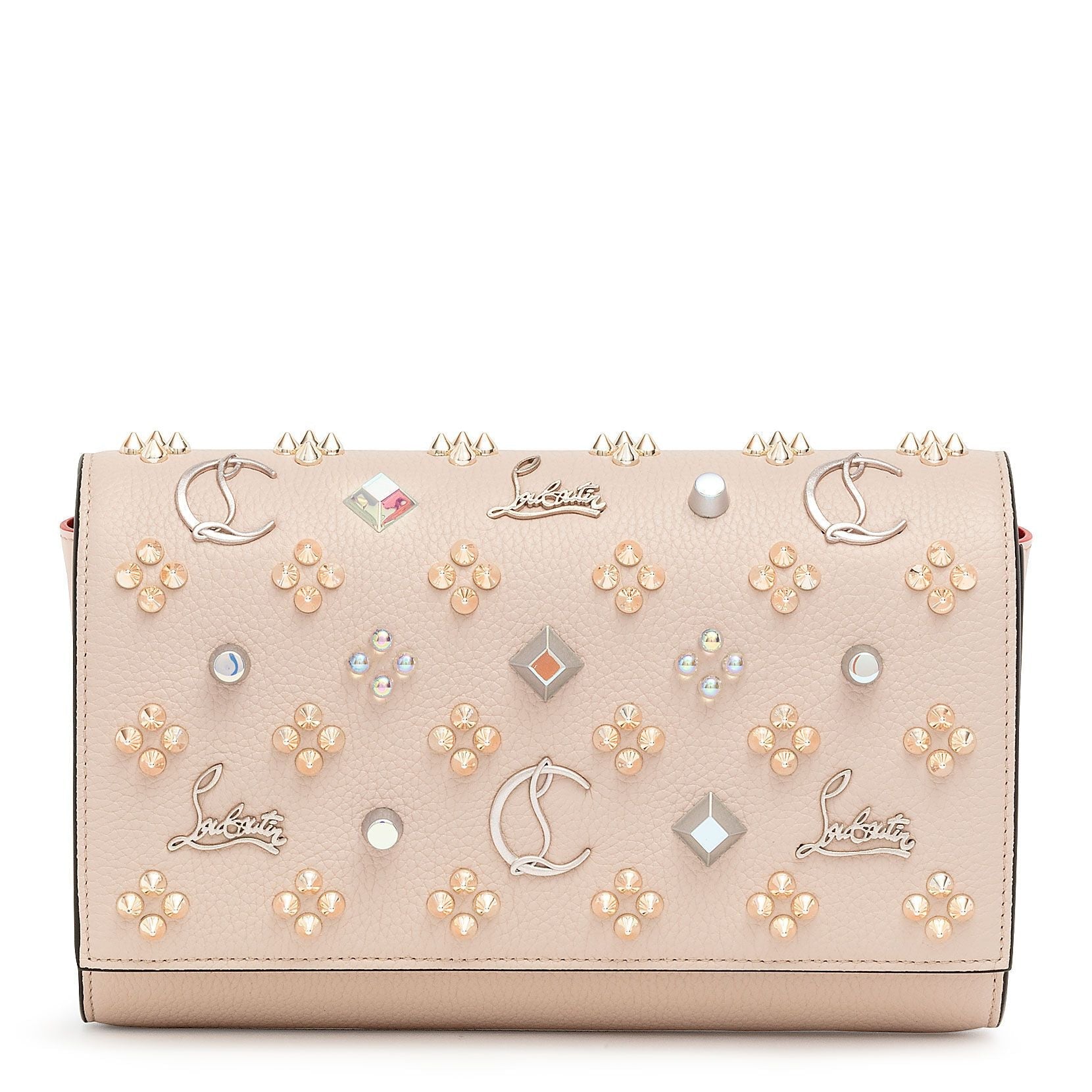 Paloma beige Loubinthesky clutch