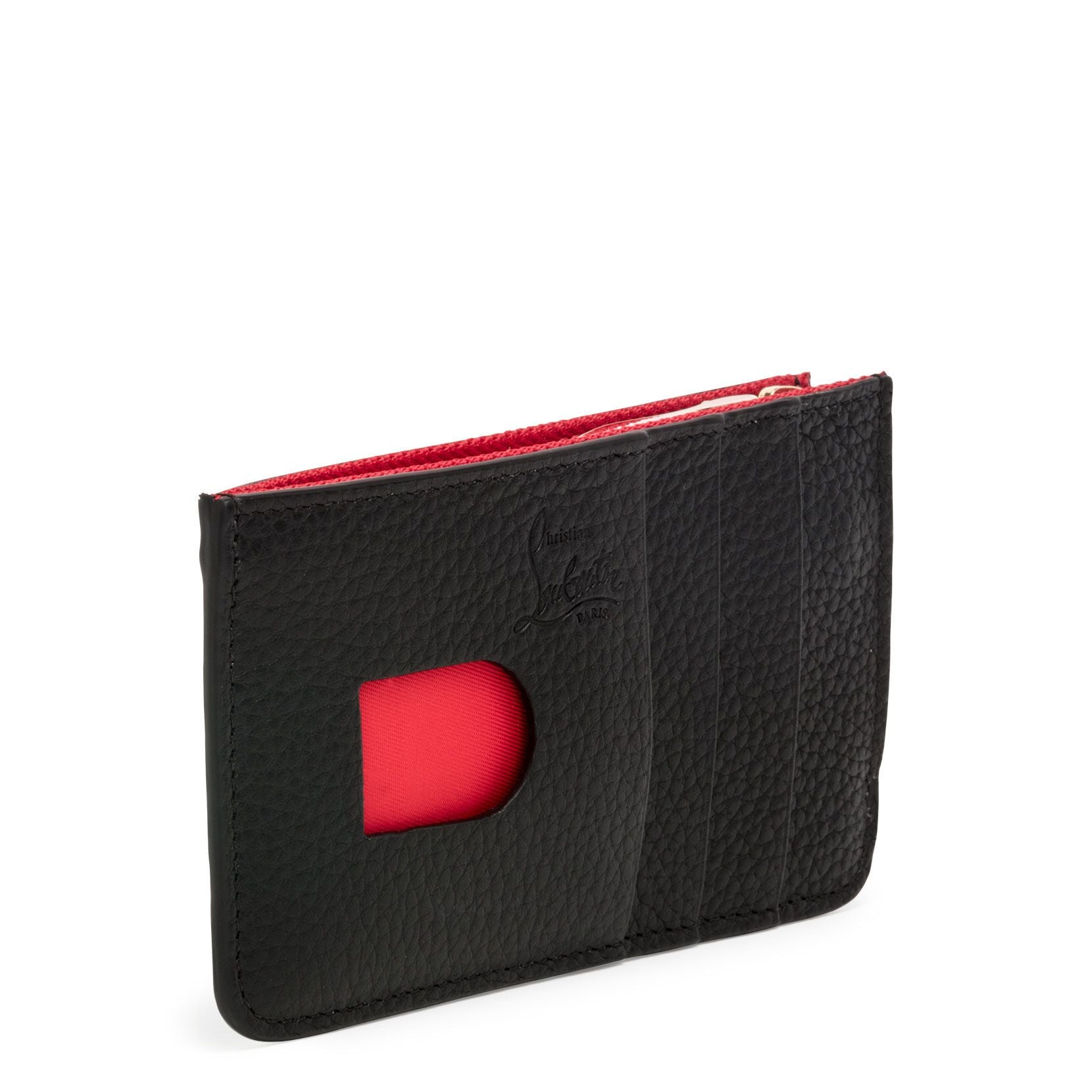 Credilou black leather key  card holder