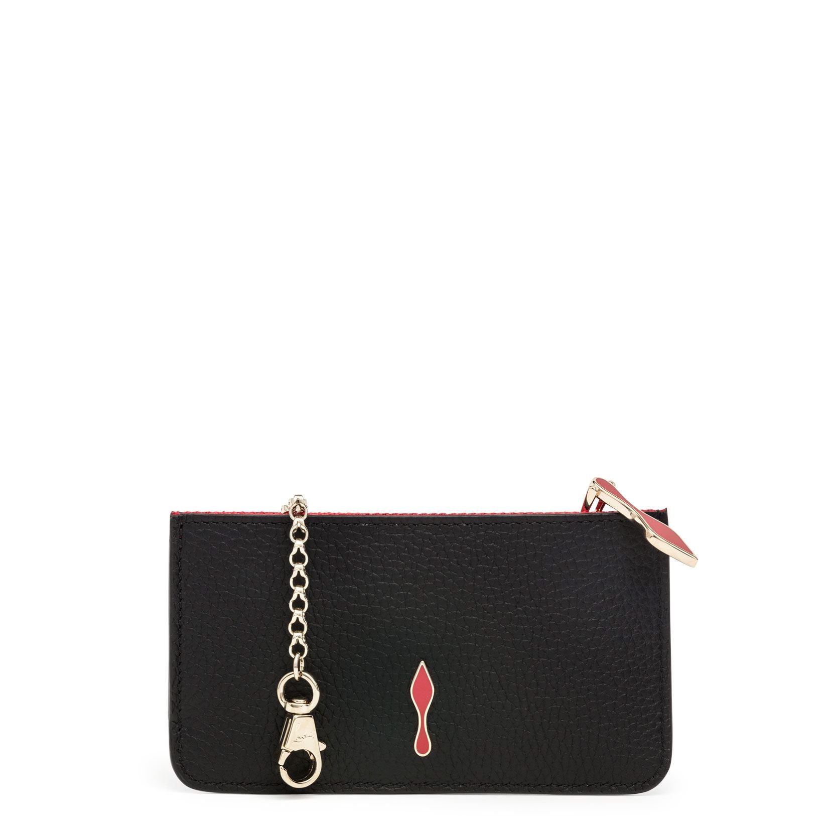 Credilou black leather key  card holder
