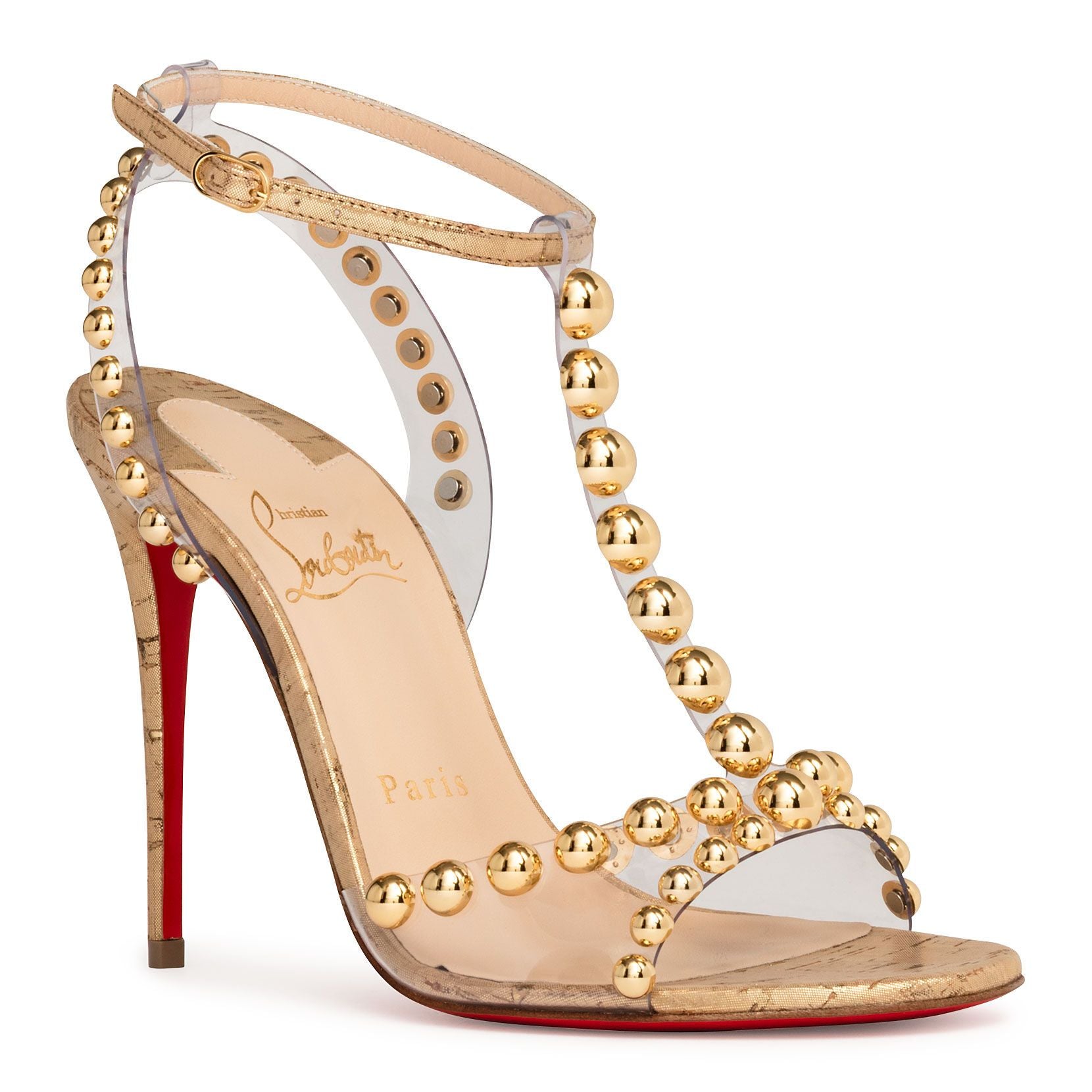 Faridaravie 100 pvc gold sandals