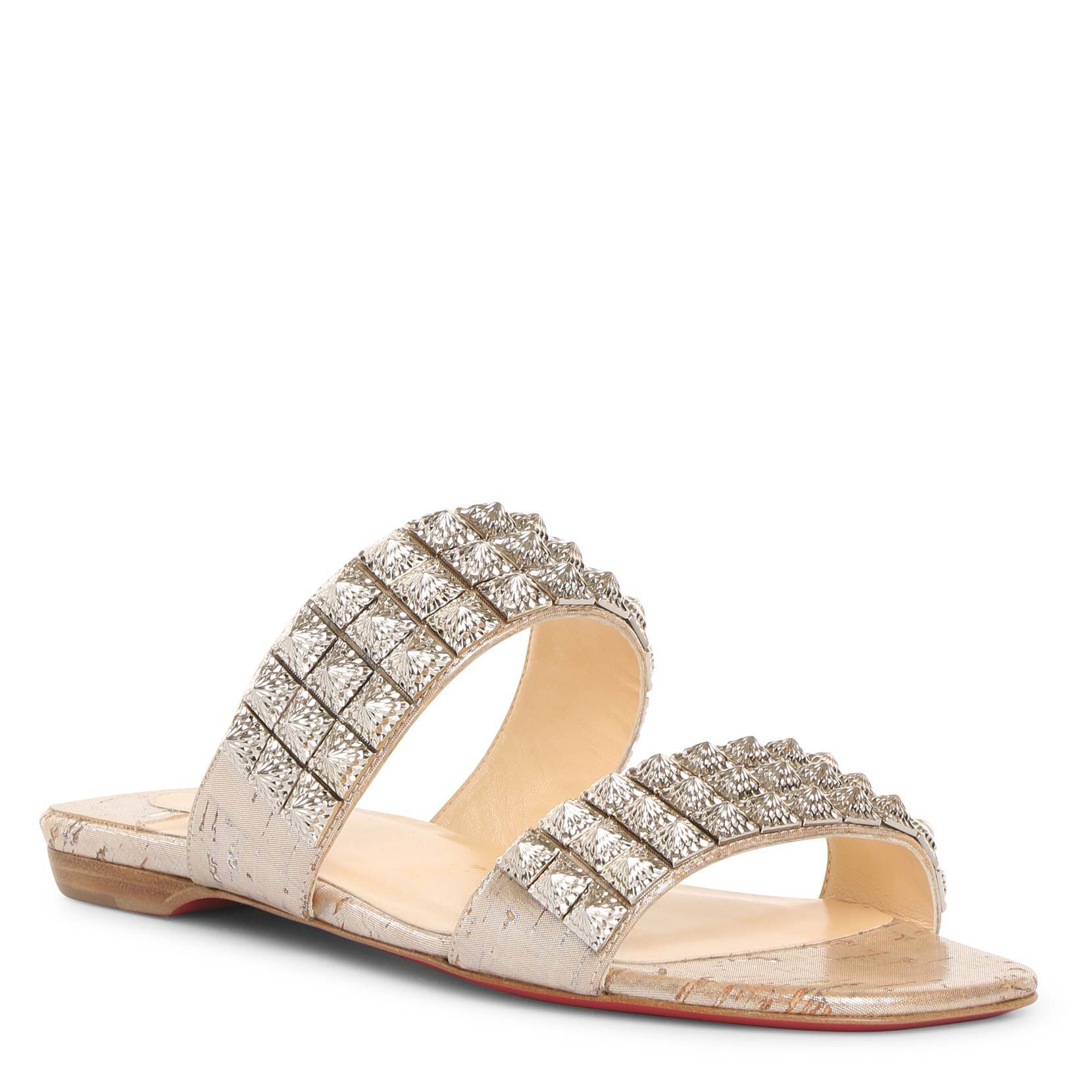 Myradiam flat liege pepite silver flat sandals