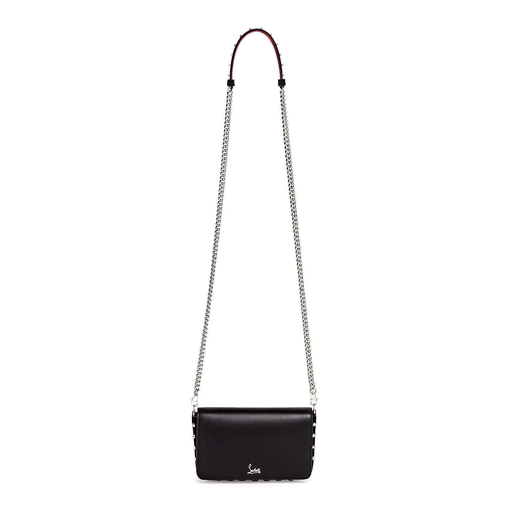 Zoompouch black leather and suede shoulder bag
