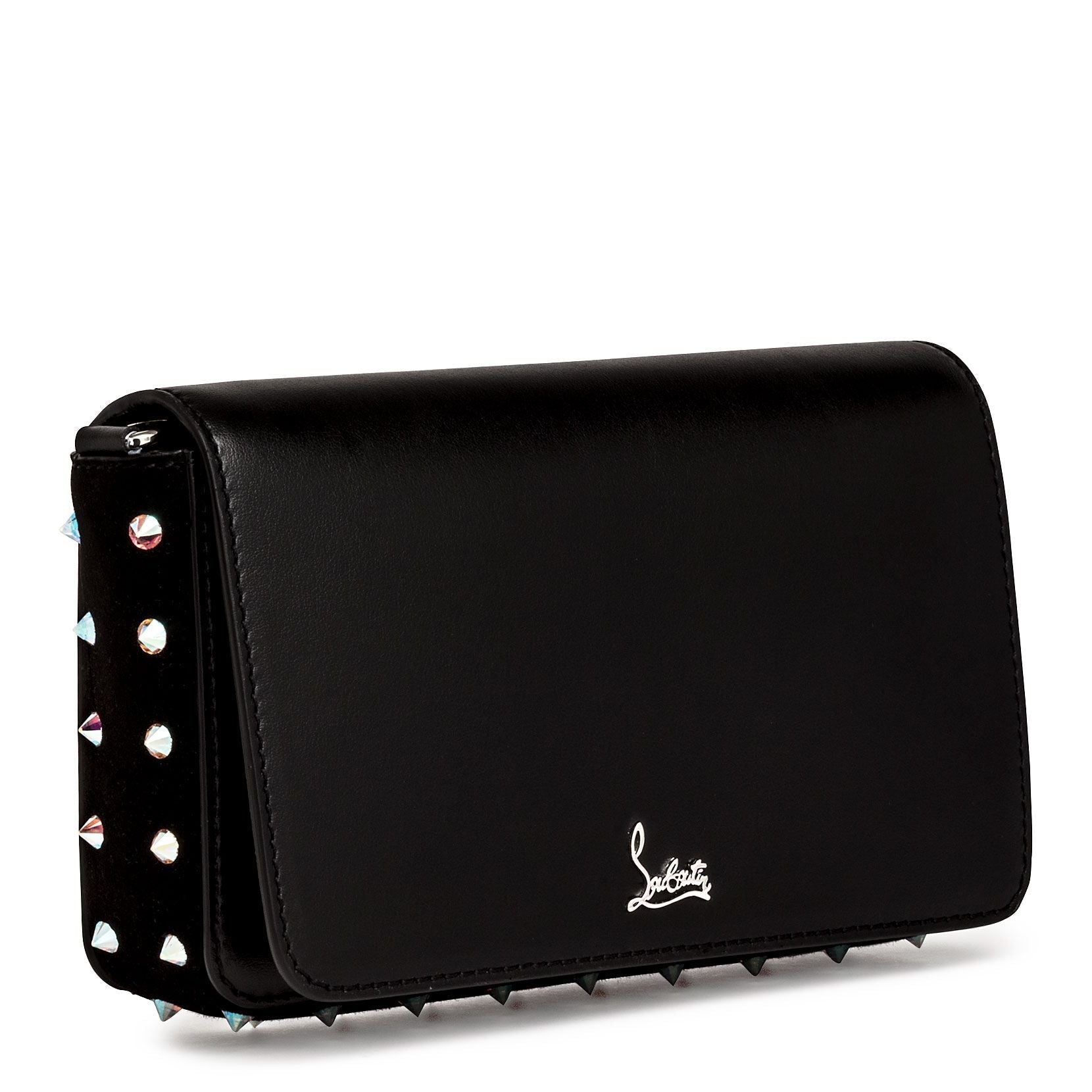 Zoompouch black leather and suede shoulder bag