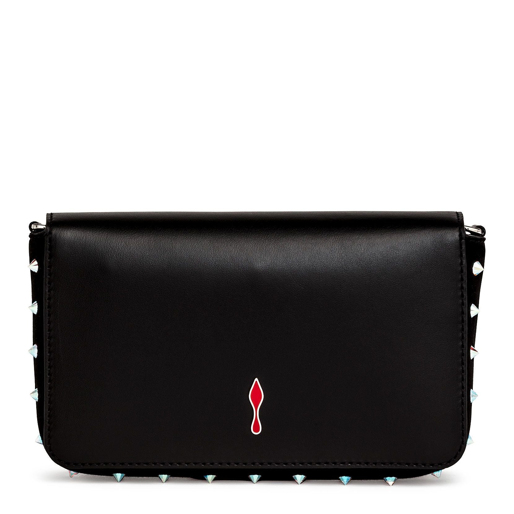 Zoompouch black leather and suede shoulder bag