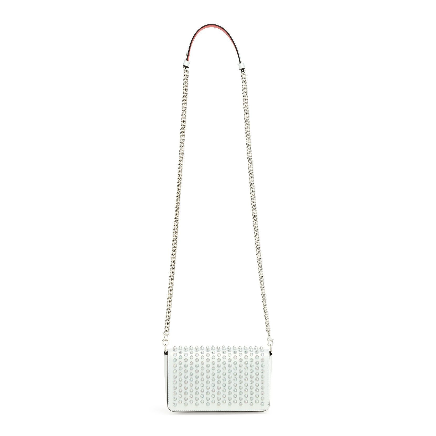 Zoompouch calf leather spikes and crystal bag