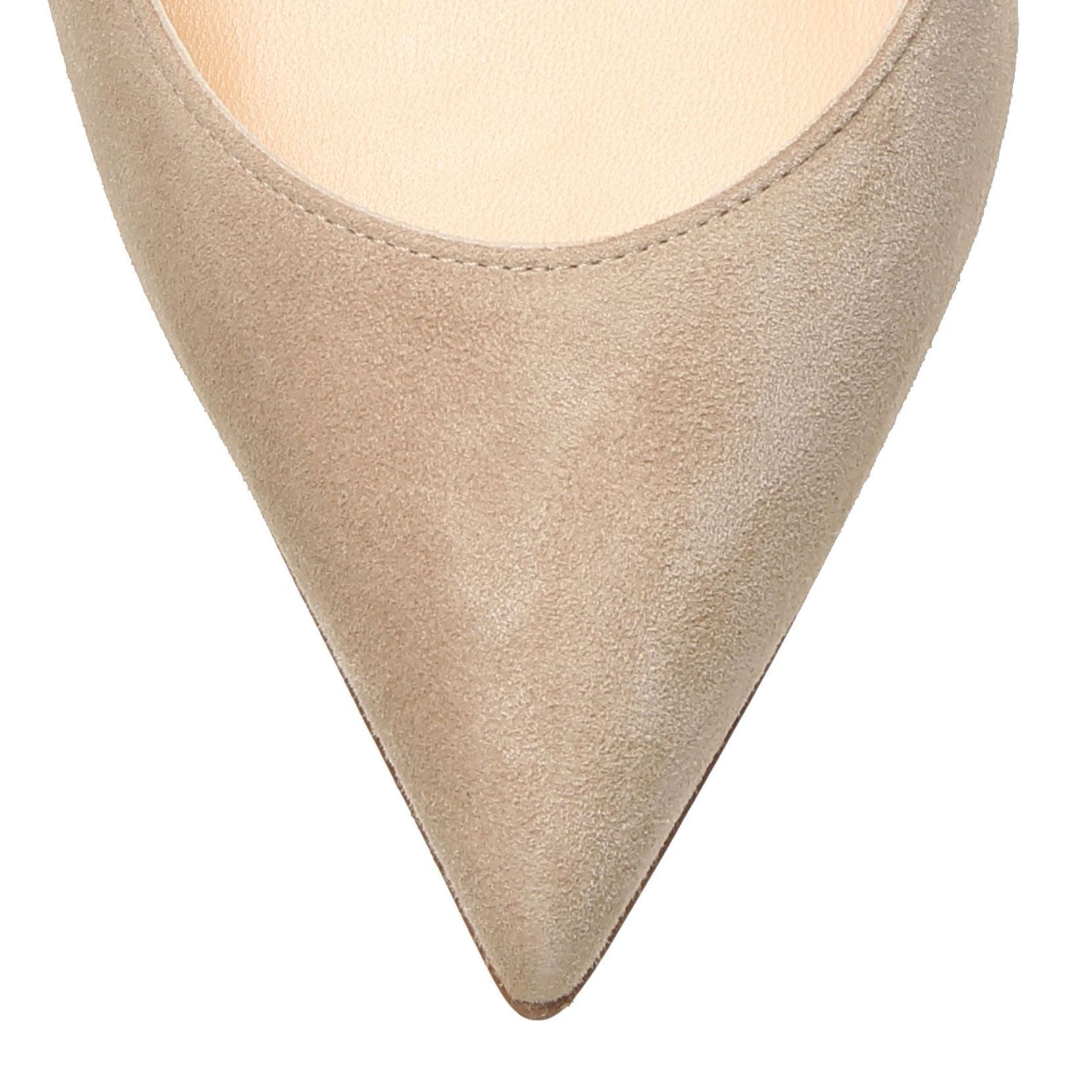 Pigalle Follies 100 nocciola suede pumps