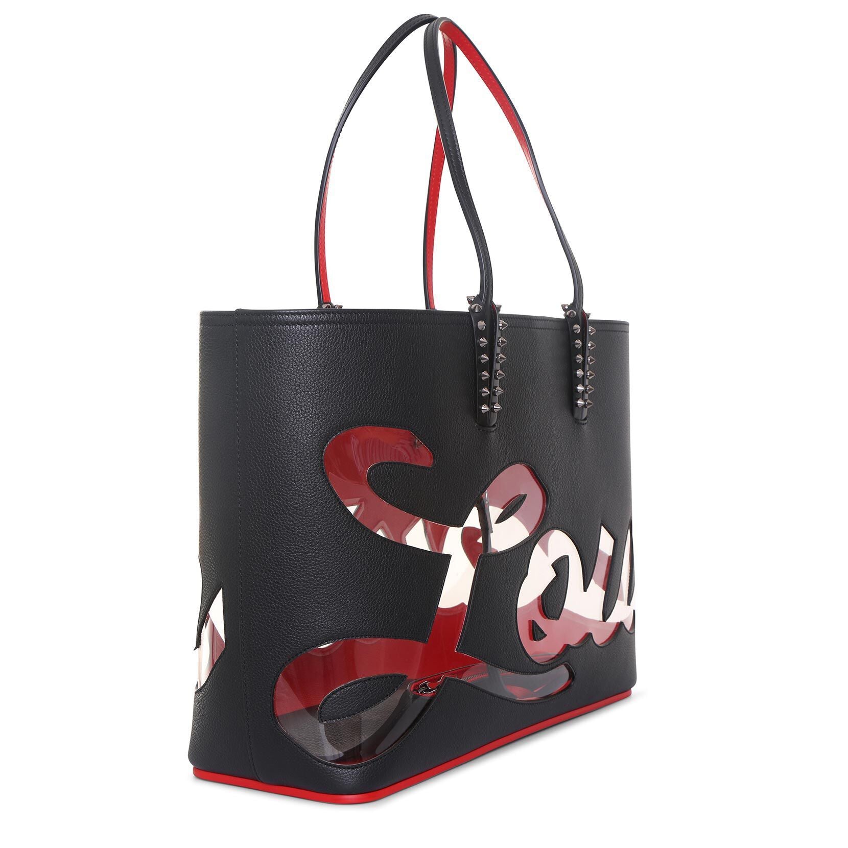 Cabata logo transparant black tote