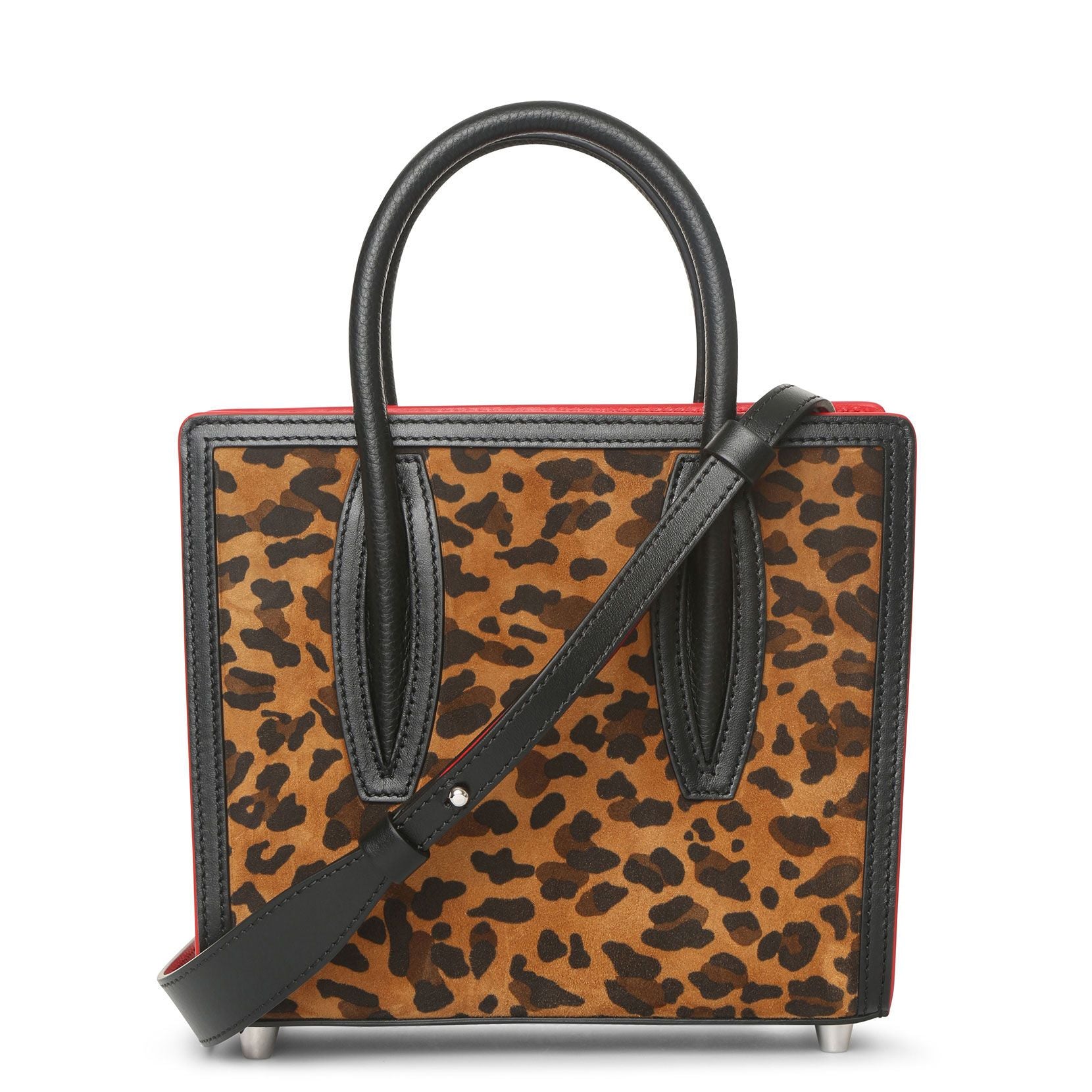 Paloma S Mini leopard suede bag