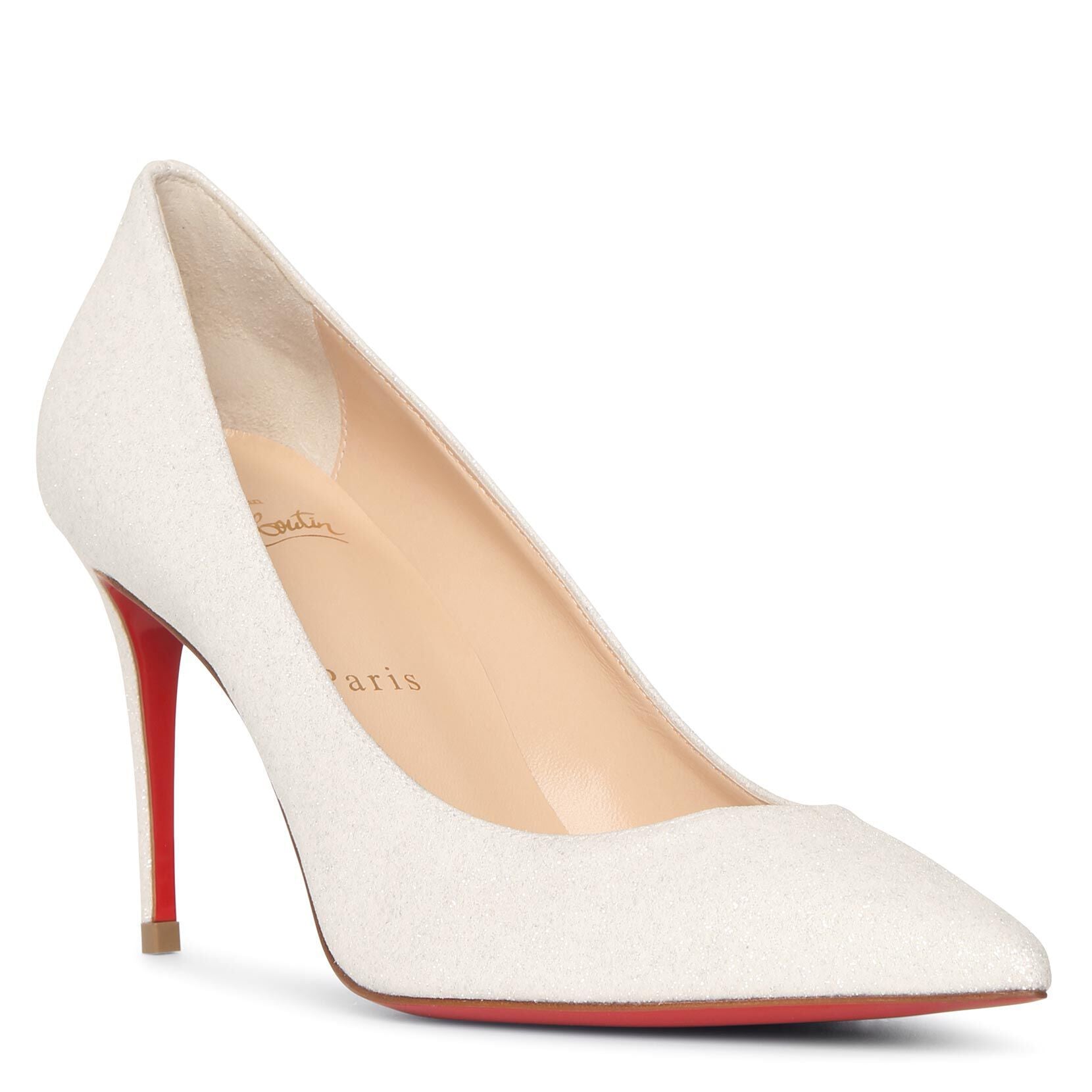 Kate 85 glitter white pumps