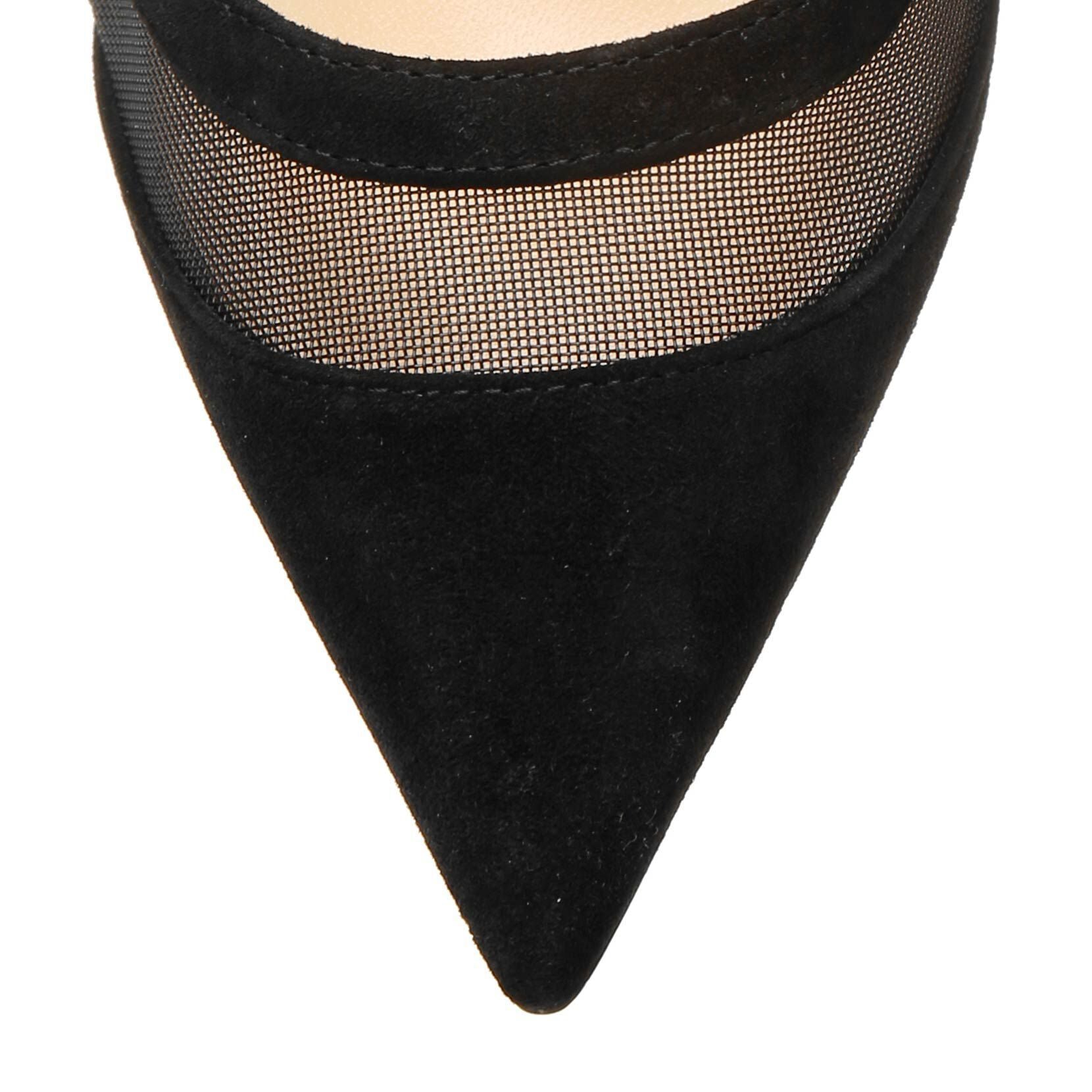 Galativi 100 black suede pumps