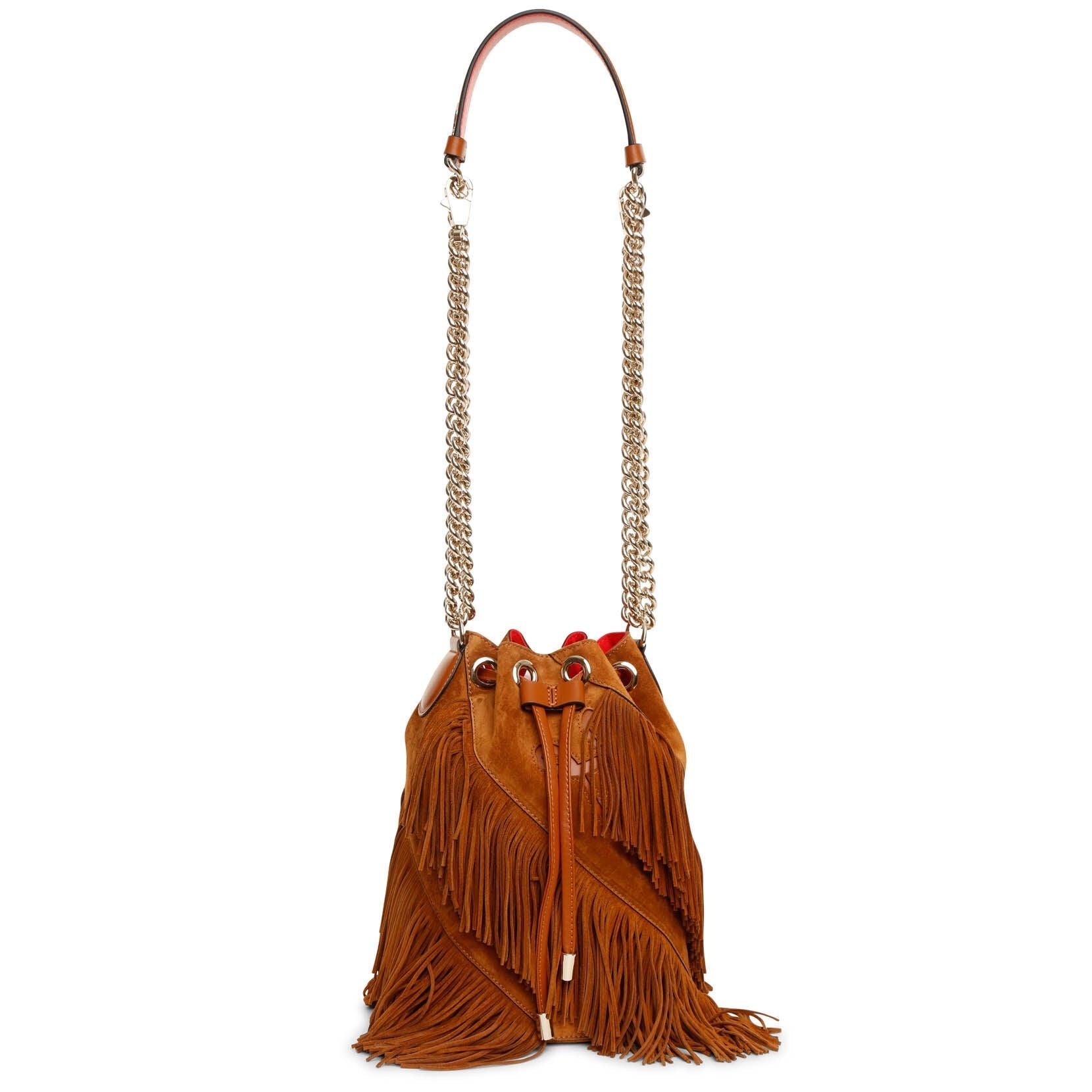 Marie Jane large suede bucket bag