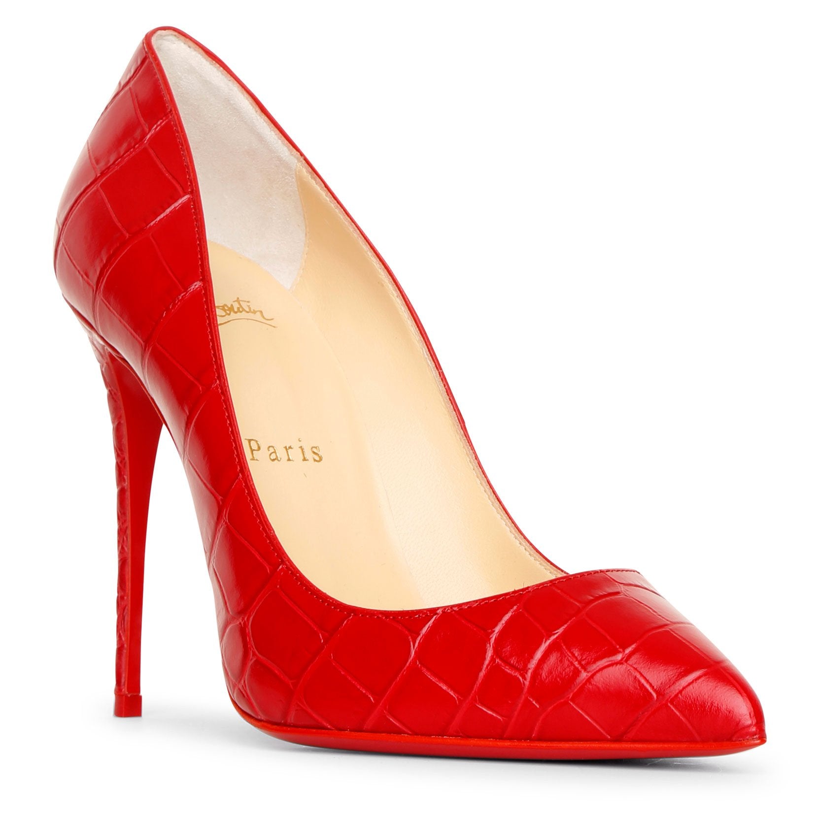 Pigalle Follies 100 red leather pumps