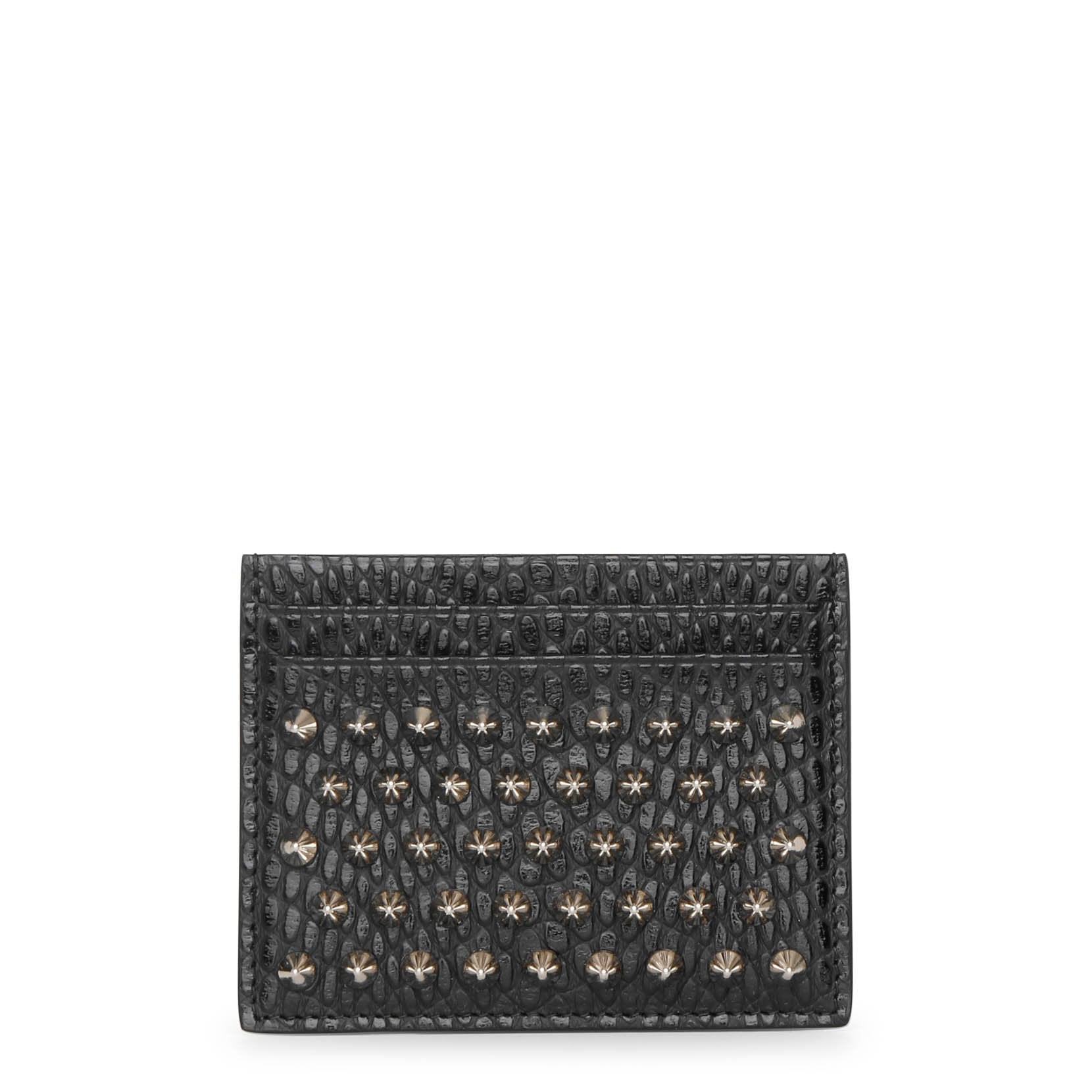 Kios black leather card holder