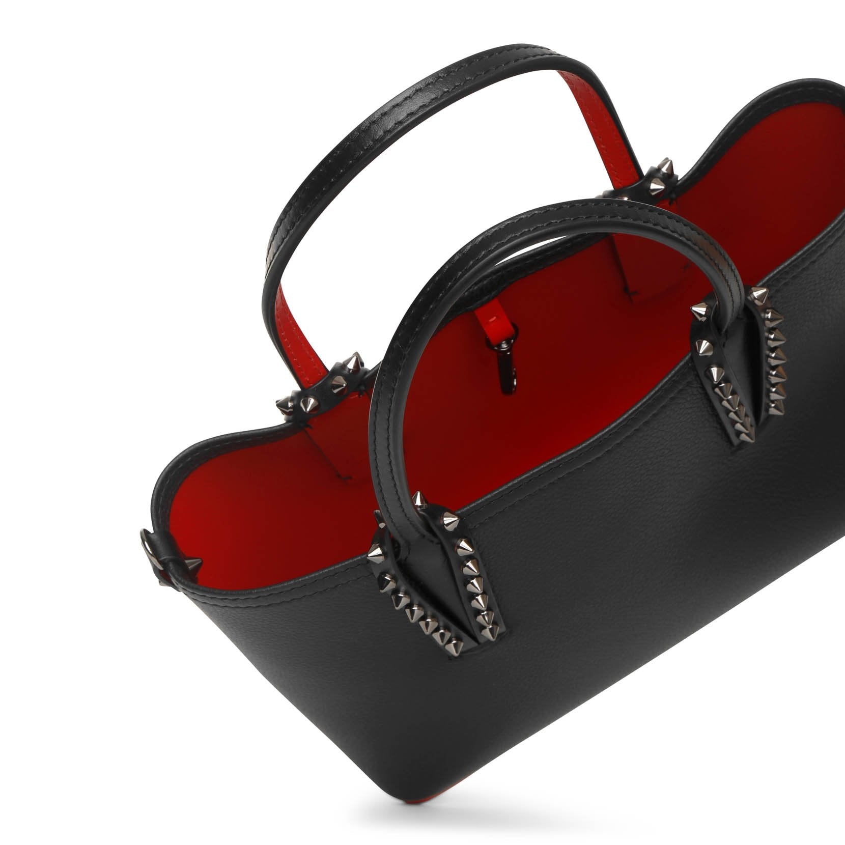 Cabata mini black leather tote bag