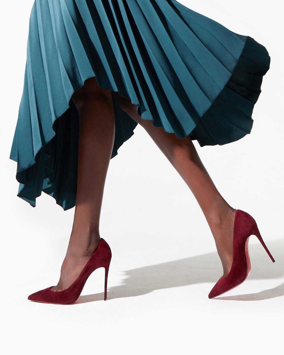 Kate 100 burgundy suede pumps