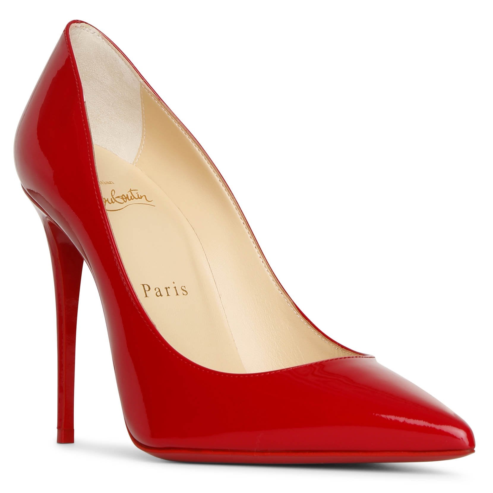 Kate 100 patent red pumps