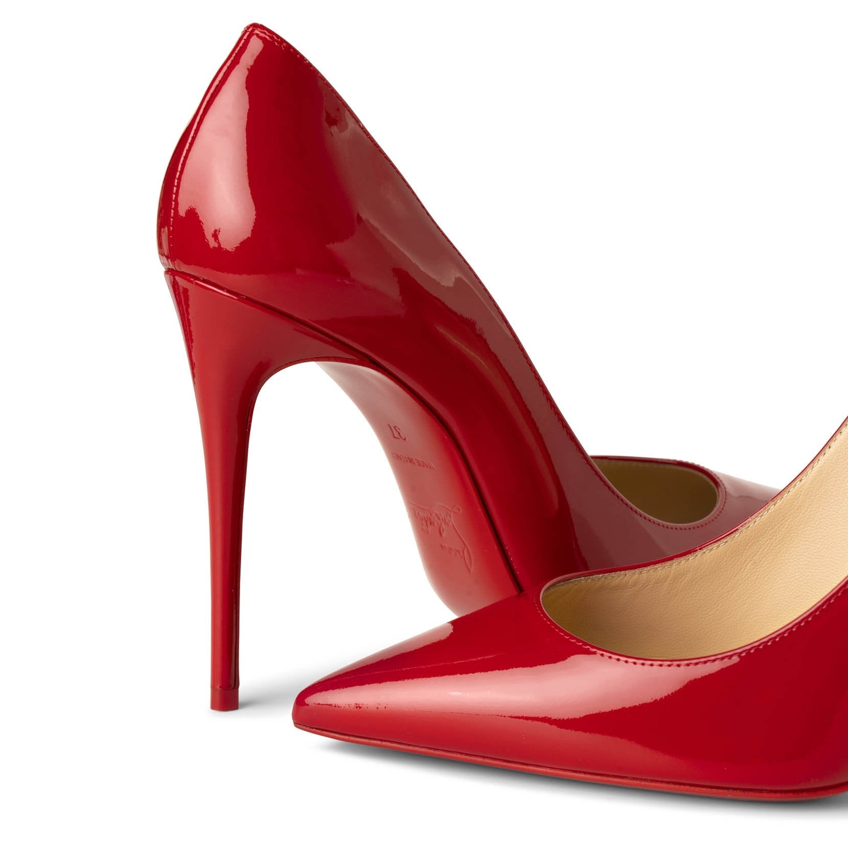 Kate 100 patent red pumps
