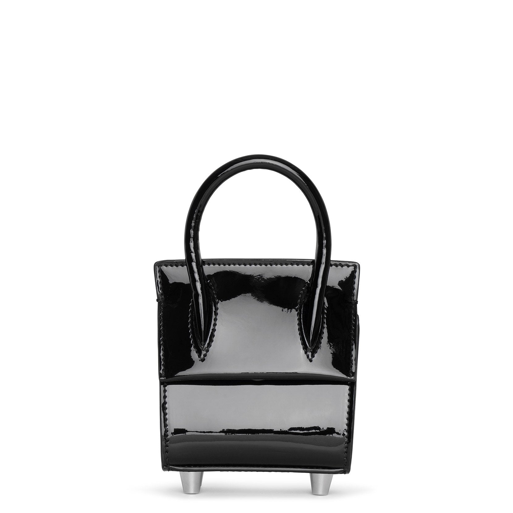 Paloma Top Handle Nano patent black bag