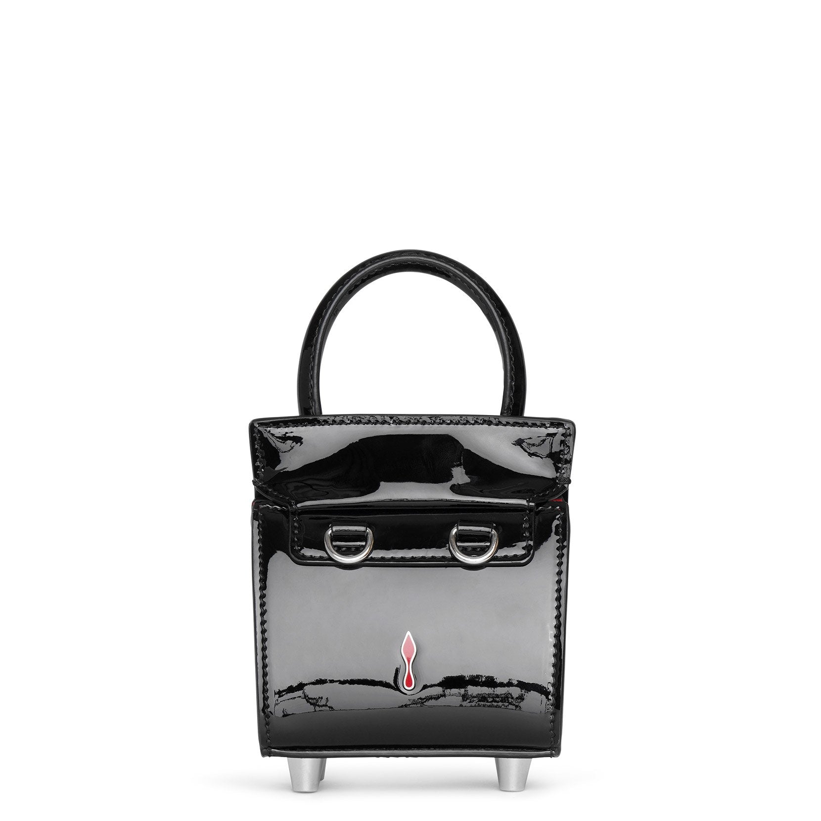 Paloma Top Handle Nano patent black bag