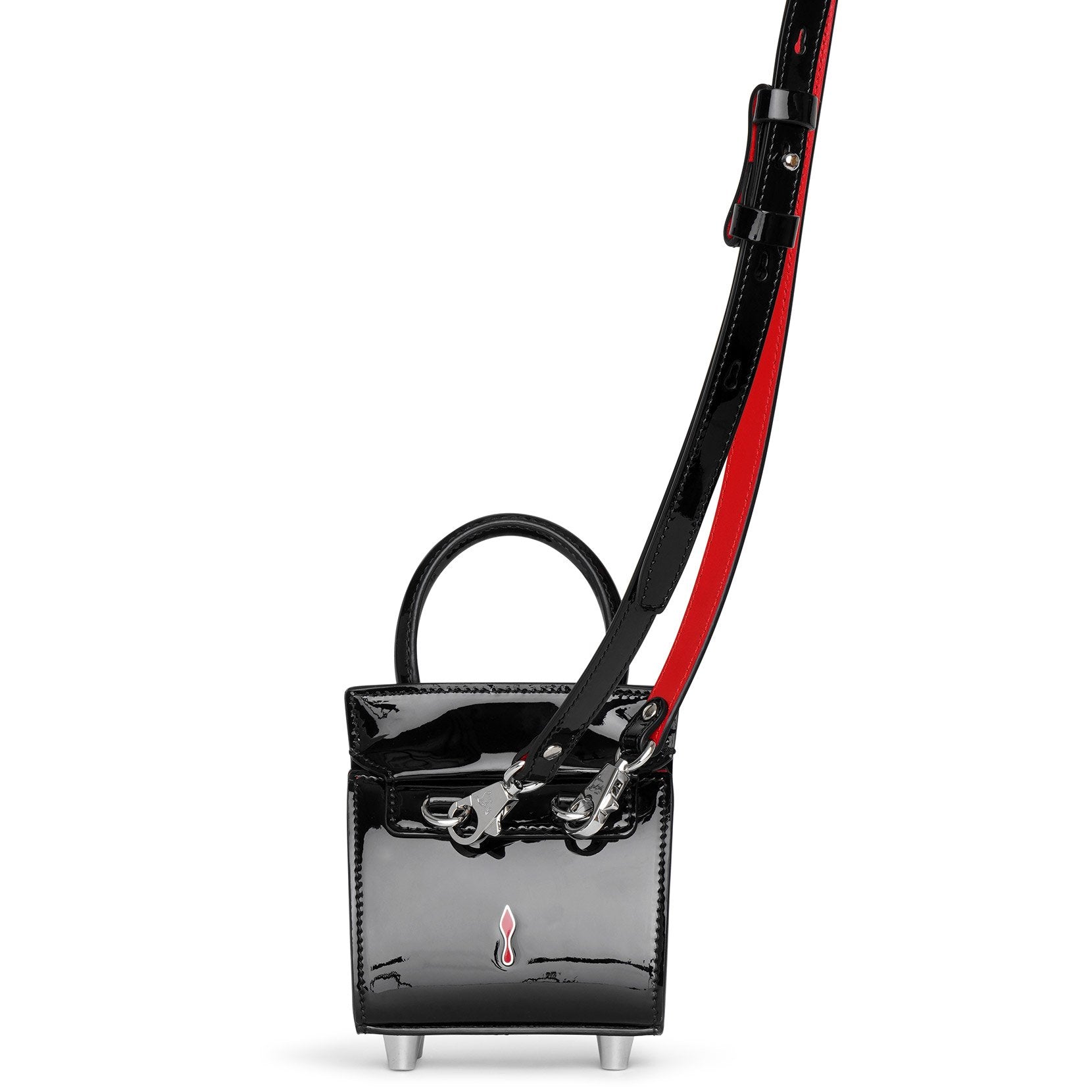 Paloma Top Handle Nano patent black bag