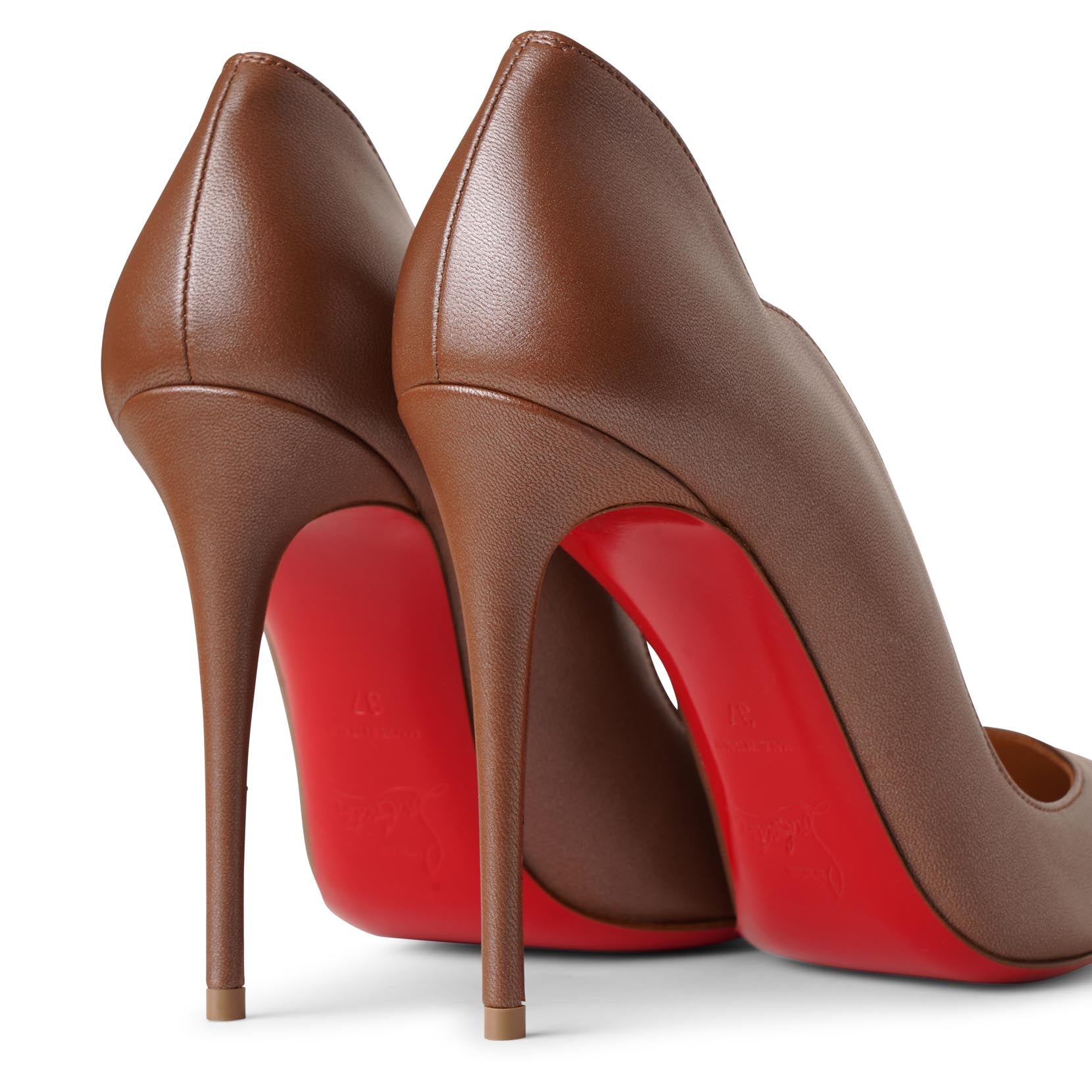 Hot Chick 100 brown nappa pumps