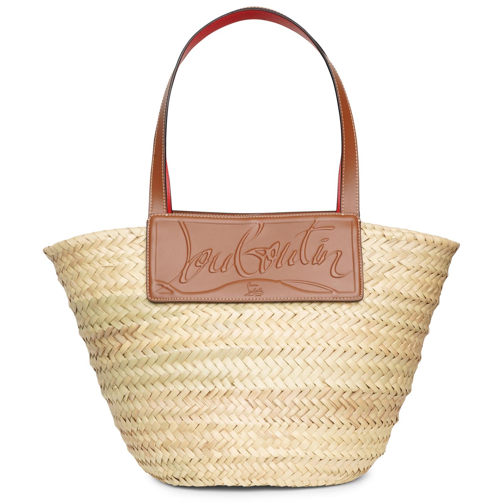 Loubi Shore nude 5 leather beach tote
