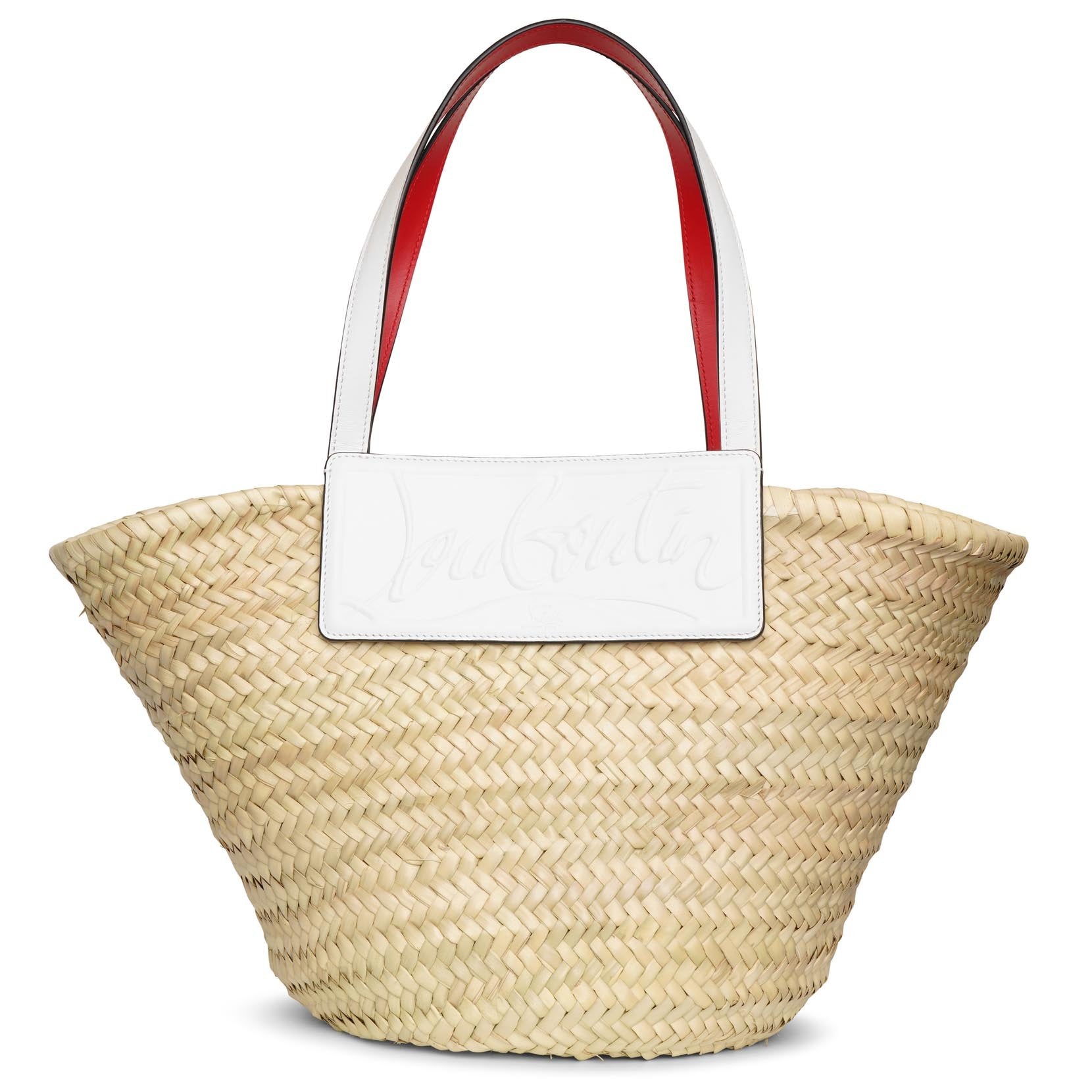 Loubi Shore white leather beach tote