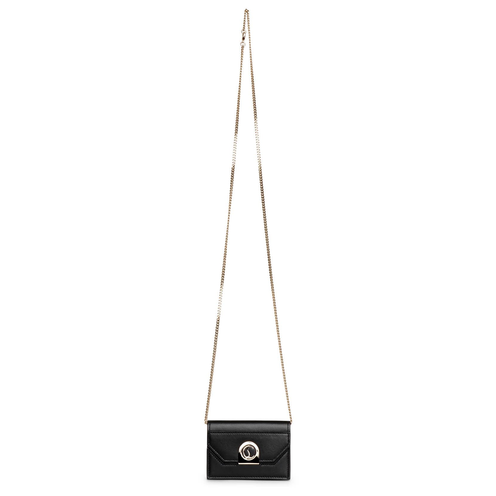 Elisa chain cardholder black and gold