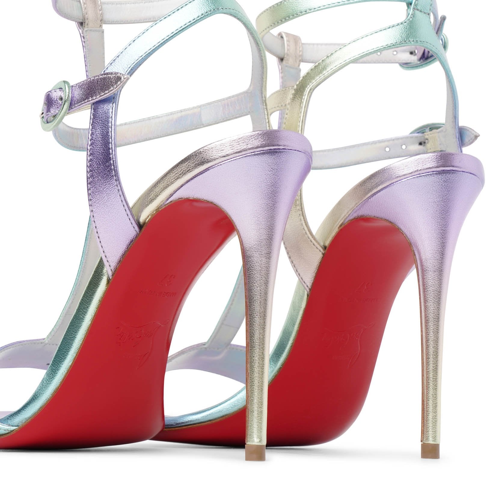Mara 100 metallic leather sandals